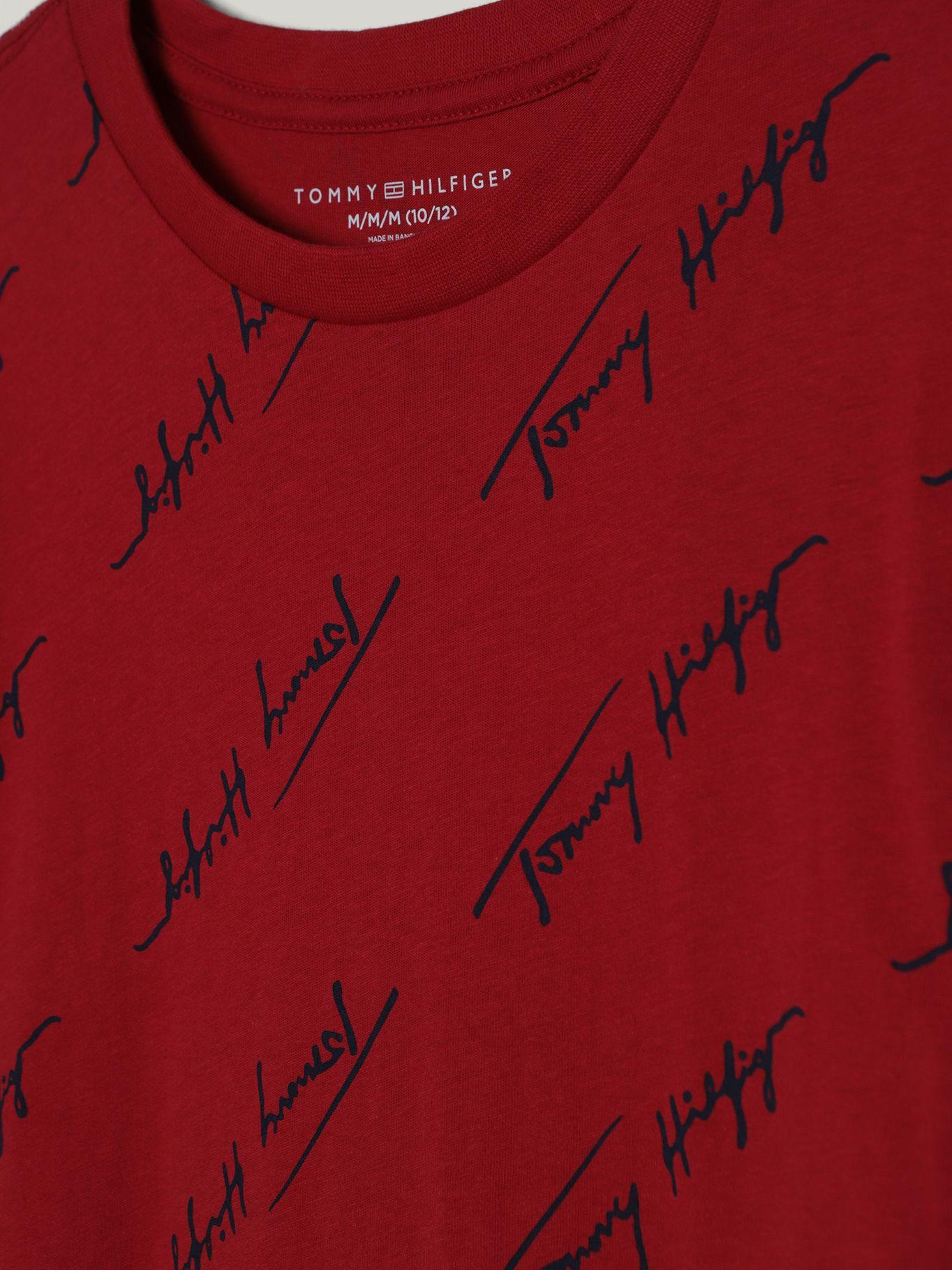 Polera Niño Angle Script Con Logo Rojo Tommy Hilfiger-2