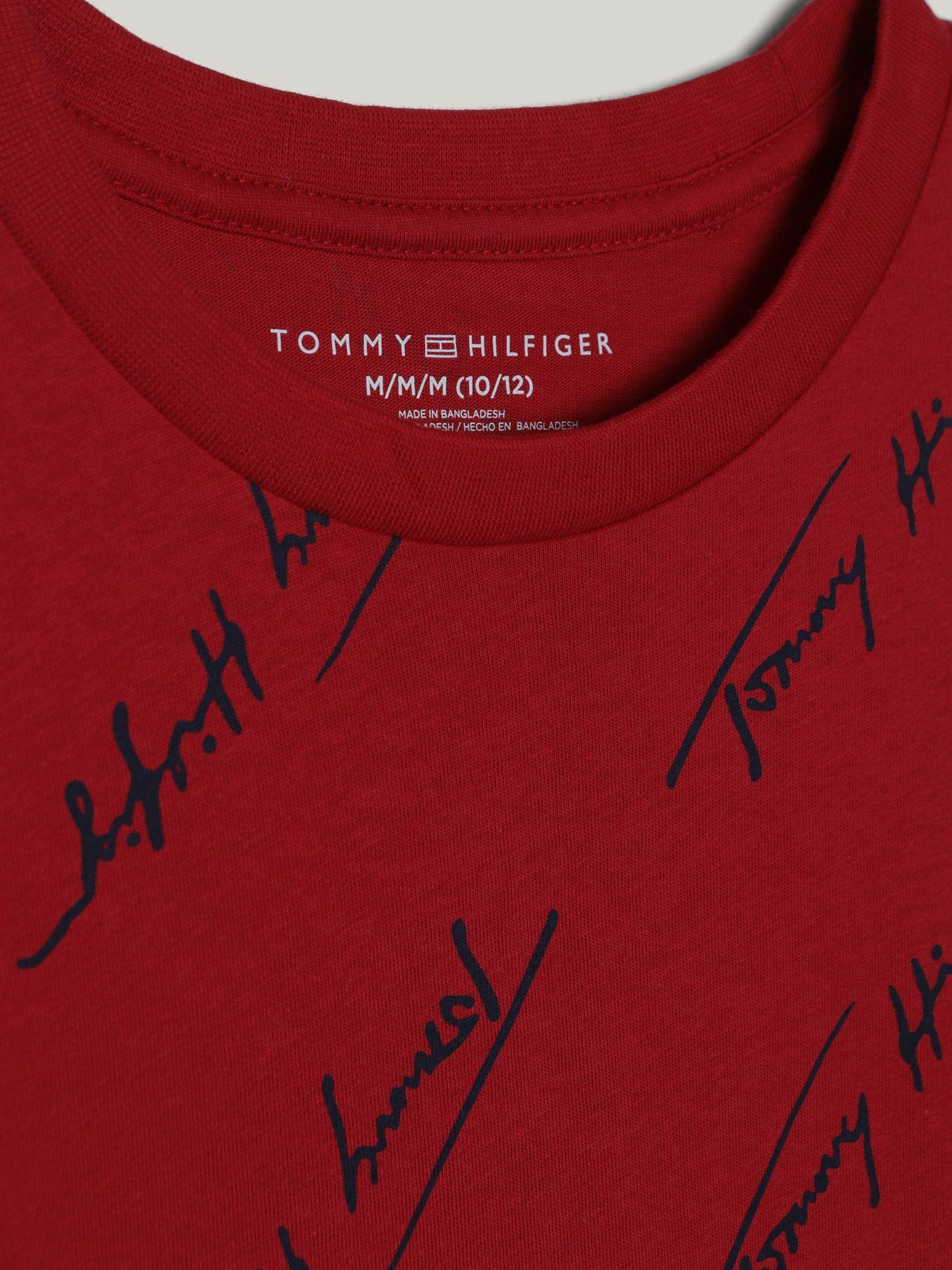 Polera Niño Angle Script Con Logo Rojo Tommy Hilfiger-3