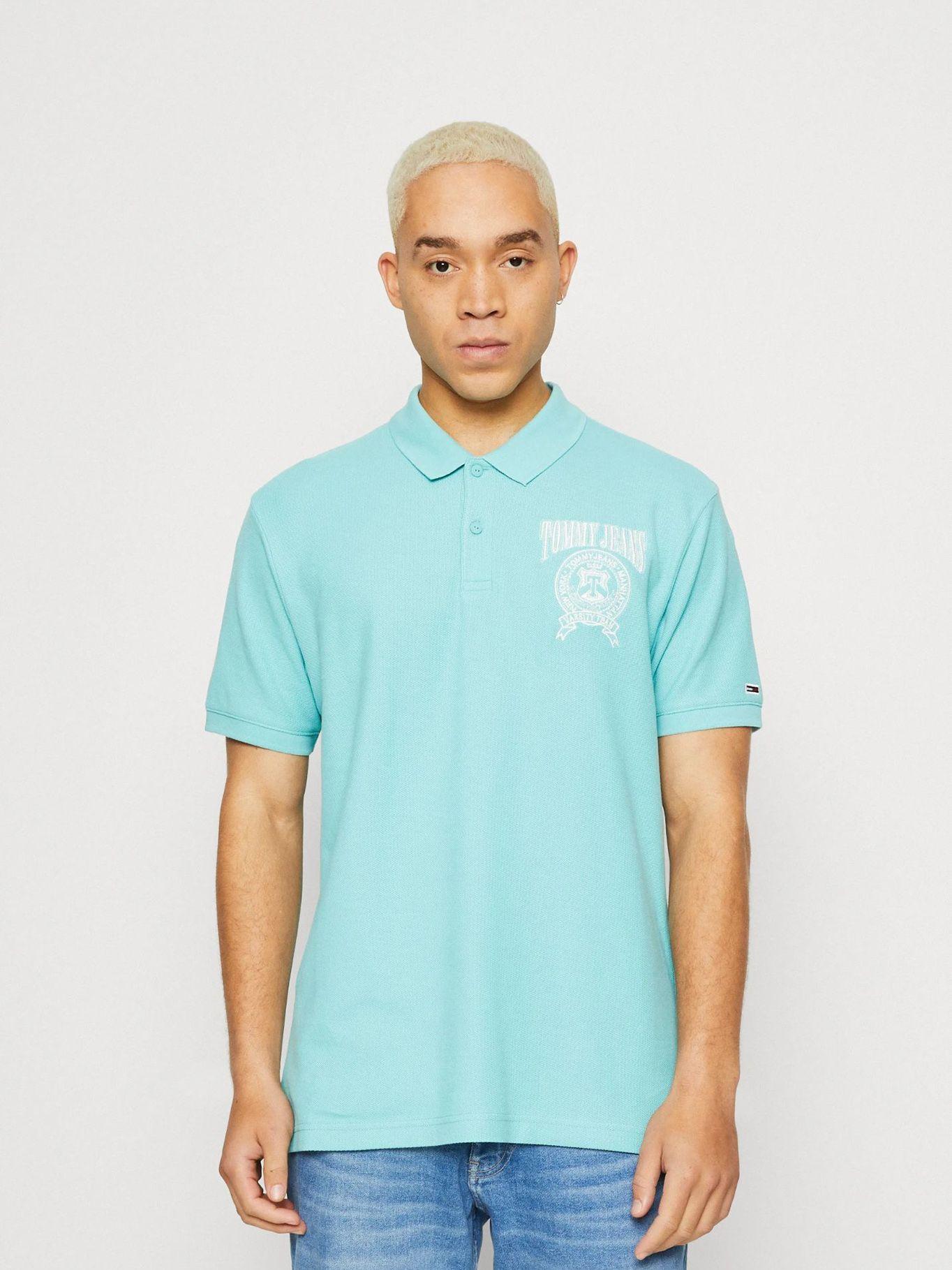 Polo Relaxed Varsity Con Logo Verde Tommy Jeans-0