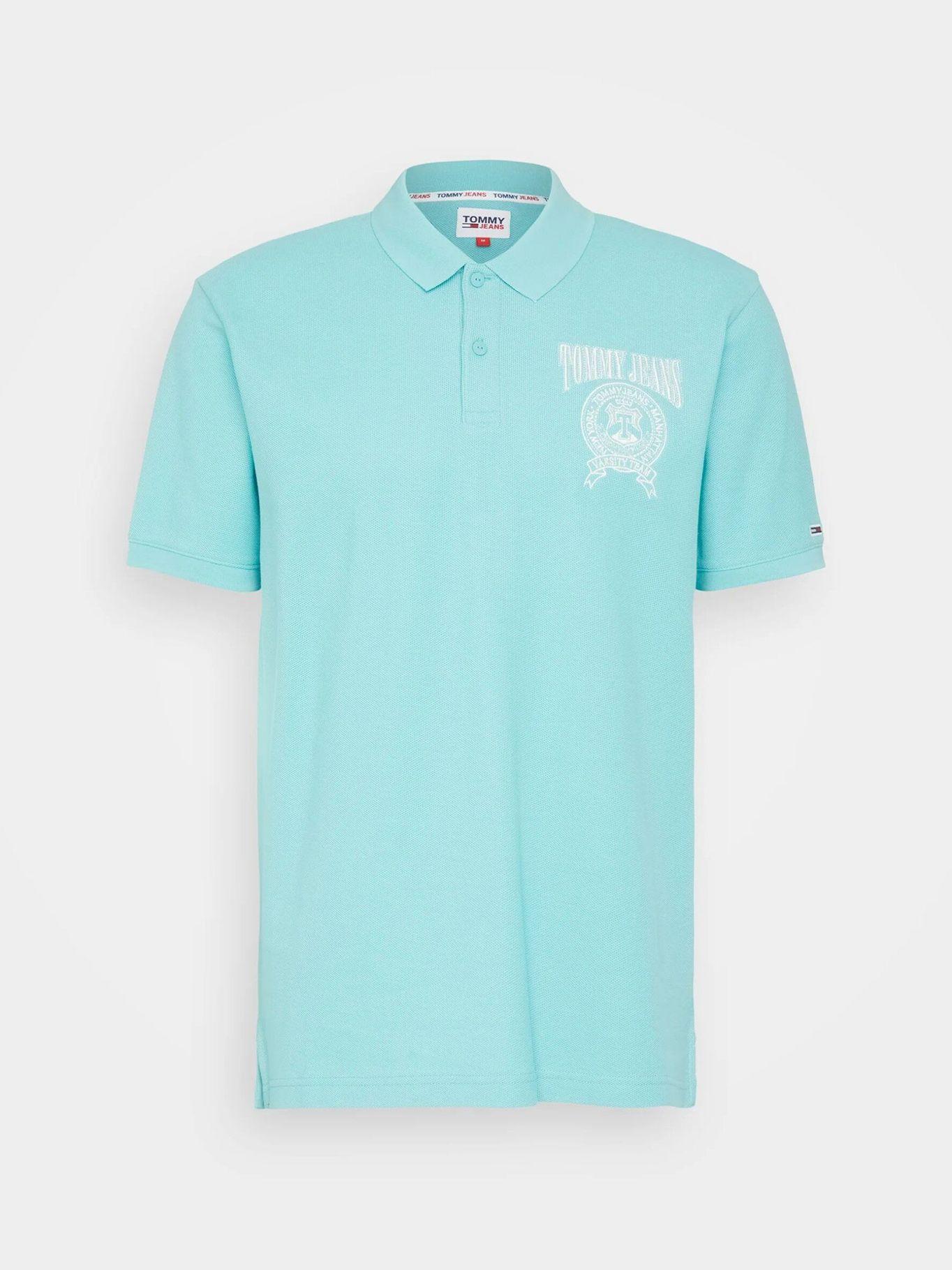 Polo Relaxed Varsity Con Logo Verde Tommy Jeans-4