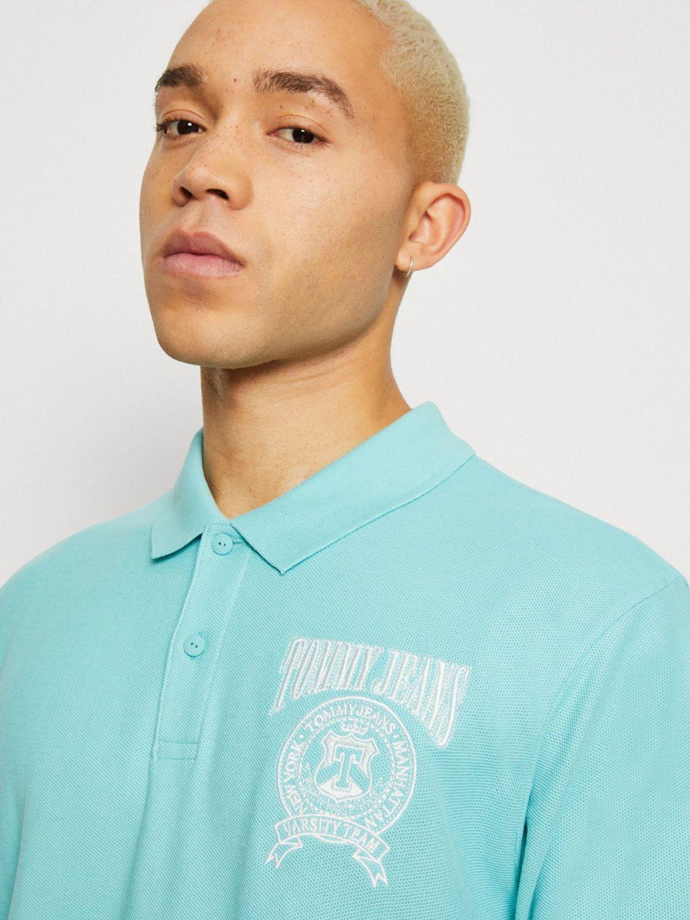 Polo Relaxed Varsity Con Logo Verde Tommy Jeans-2