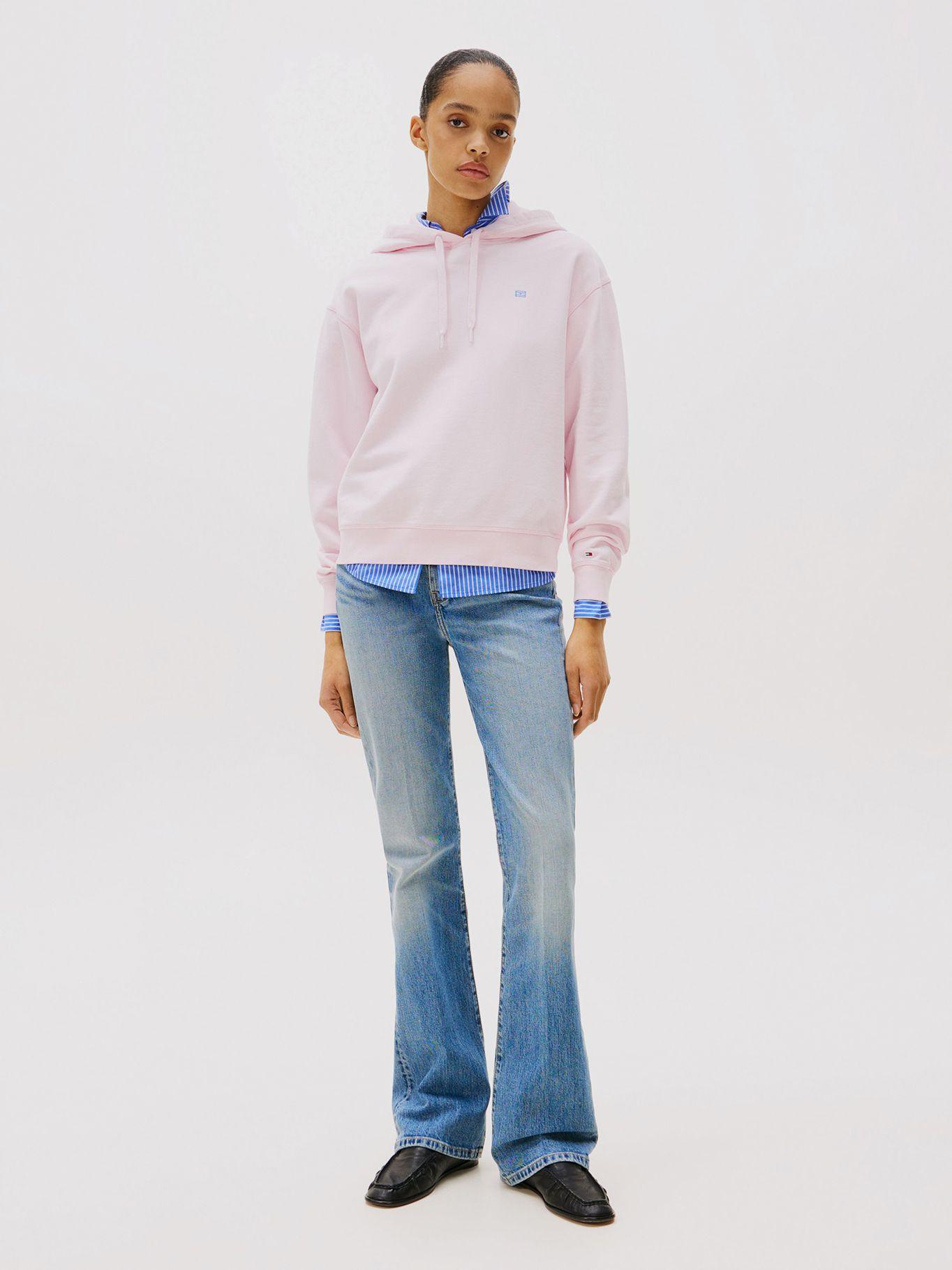 Polerón Hoodie Contrast Flag Logo Rosado Tommy Hilfiger-1