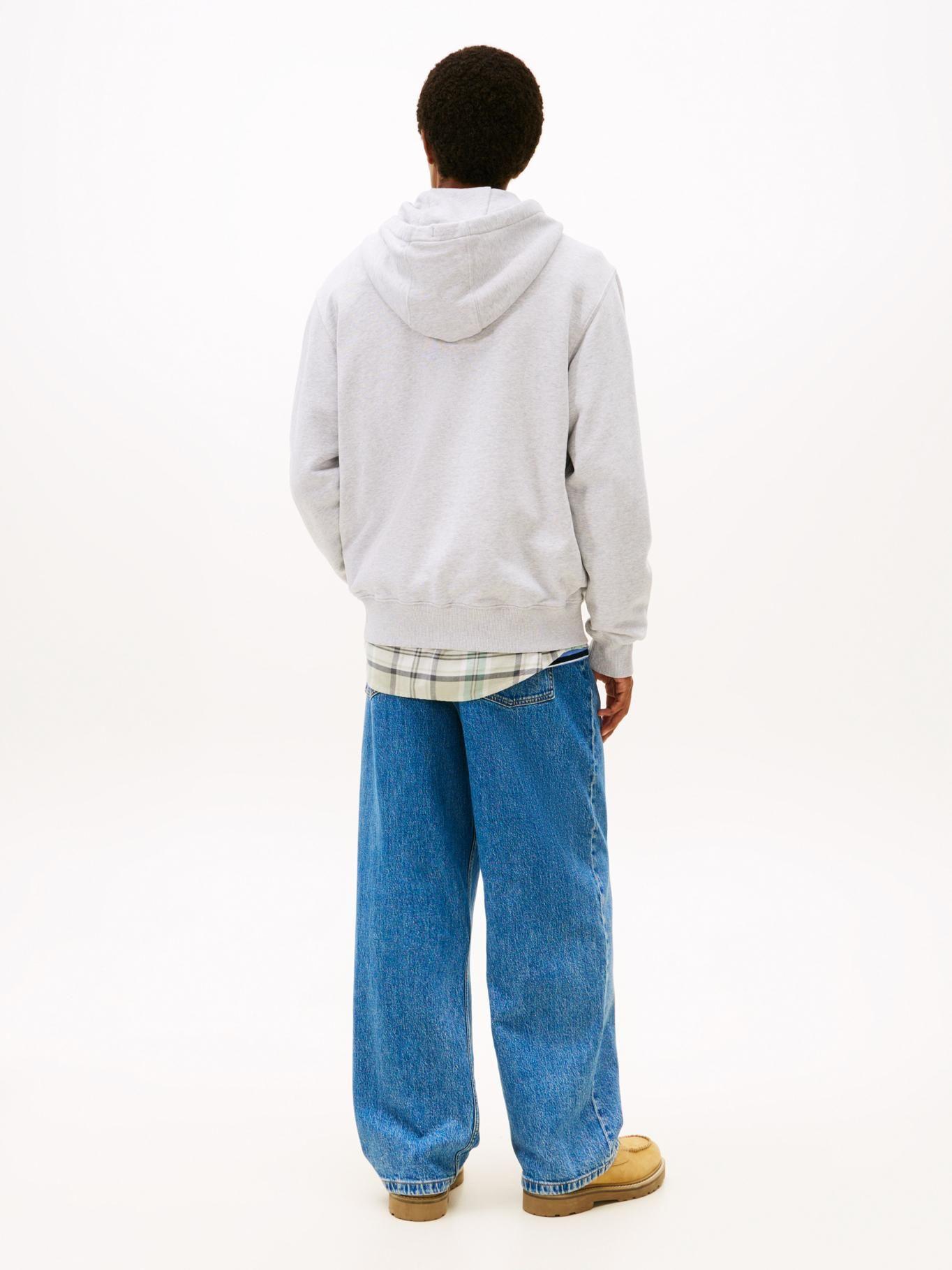 Polerón Hoodie Relaxed Fit Con Cierre Tommy Jeans Gris-2