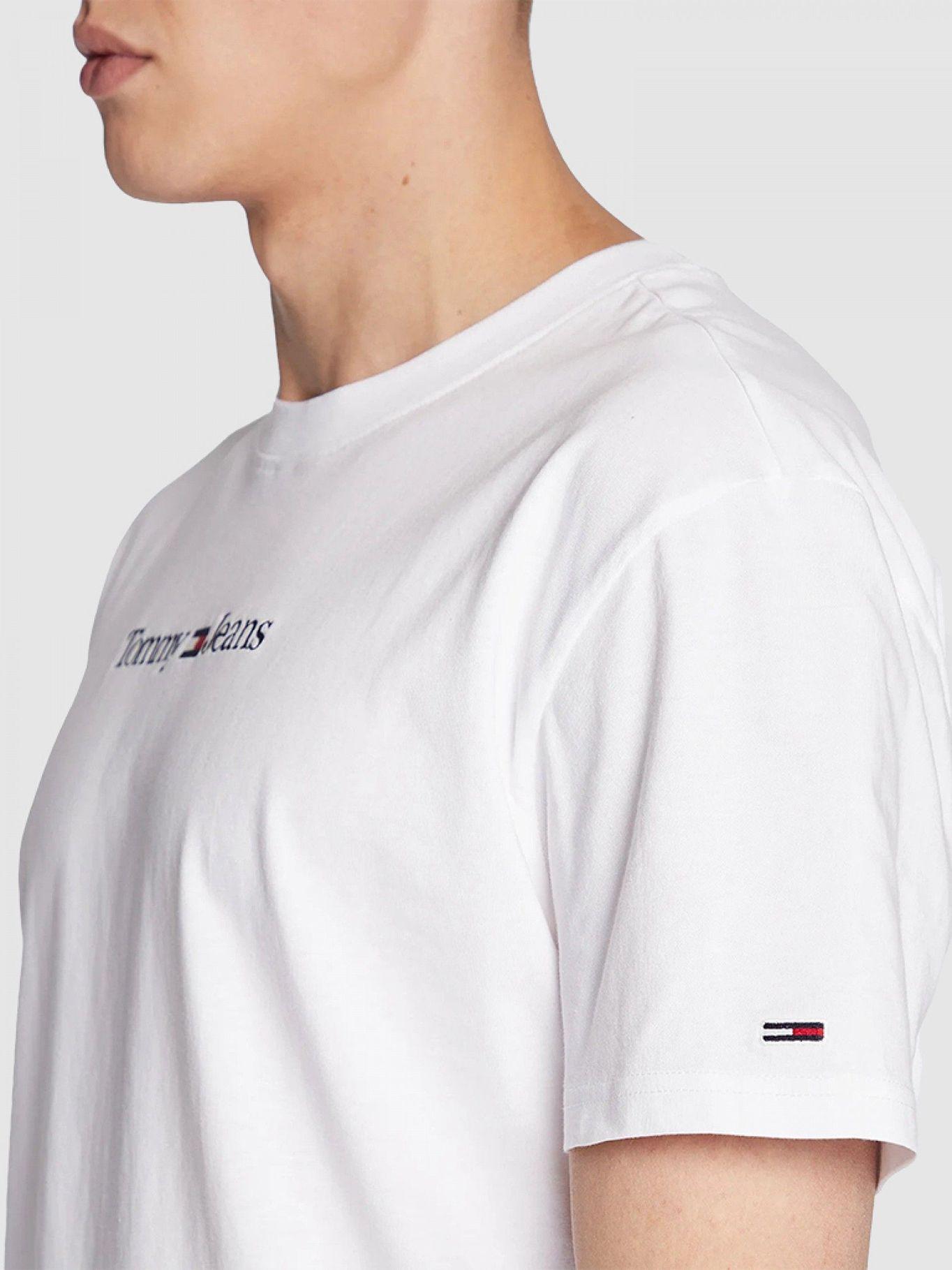 Polera Classic Linear Logo Blanco Tommy Hilfiger-4