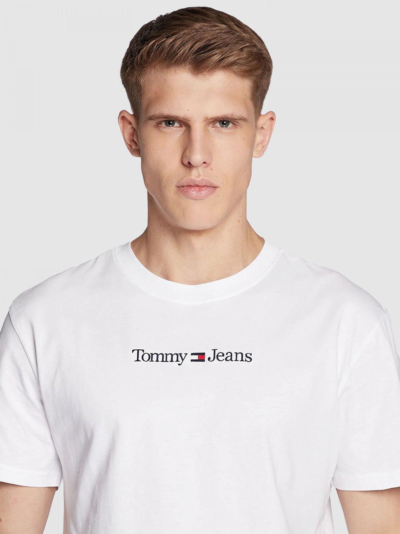 Polera Classic Linear Logo Blanco Tommy Hilfiger-3