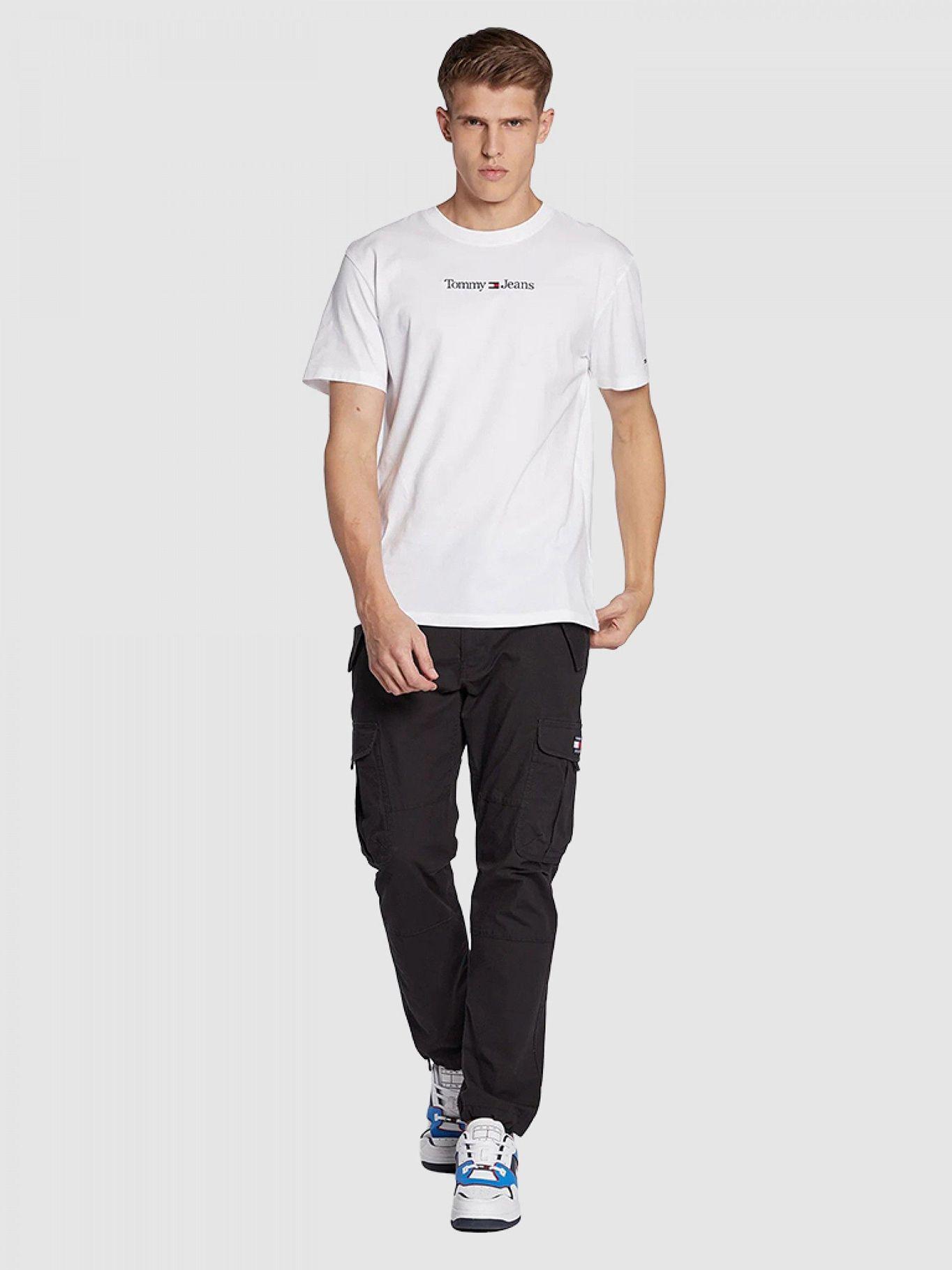Polera Classic Linear Logo Blanco Tommy Hilfiger-1
