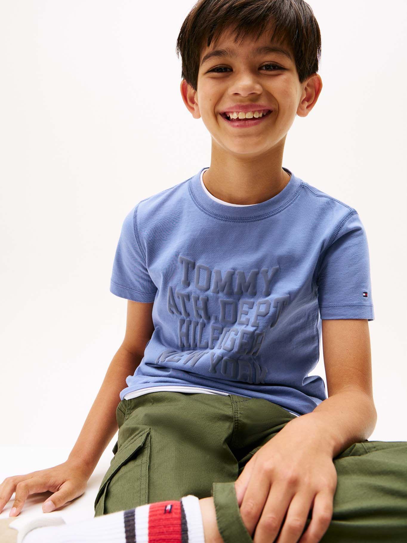 Polera Con Logo Varsity Celeste Tommy Hilfiger-3