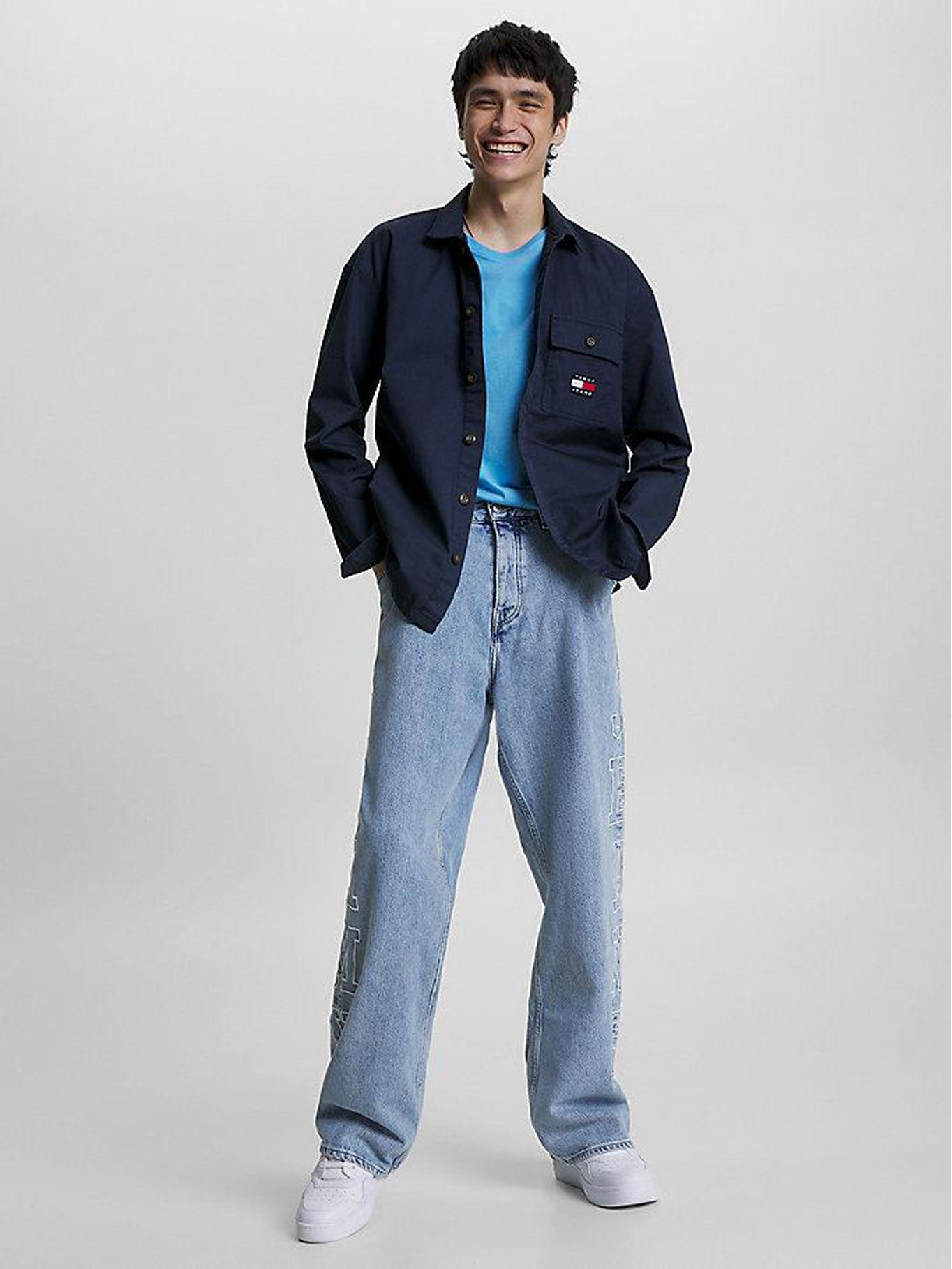 Sobrecamisa Regular De Algodón Azul Tommy Jeans-1