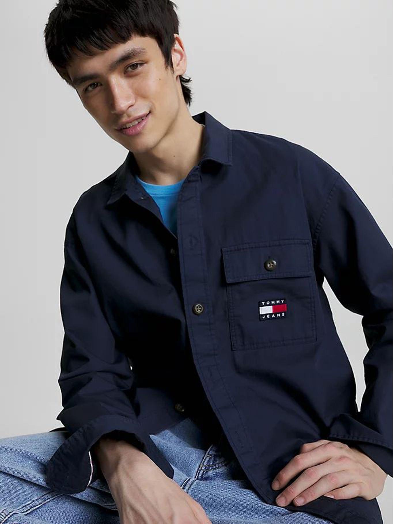 Sobrecamisa Regular De Algodón Azul Tommy Jeans-3