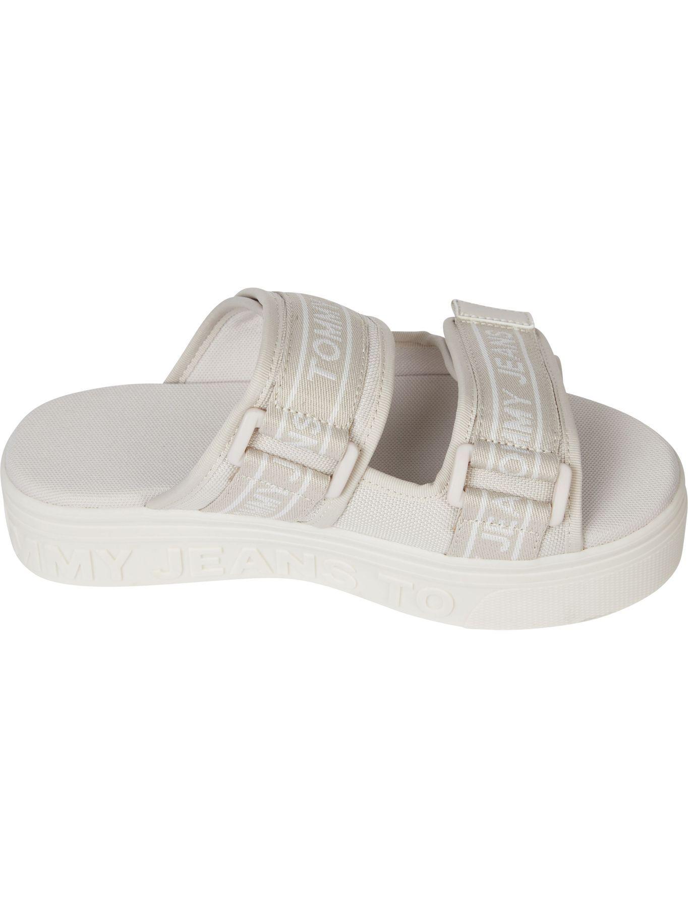 Sandalias Plataforma Con Logo Crema Tommy Jeans-2