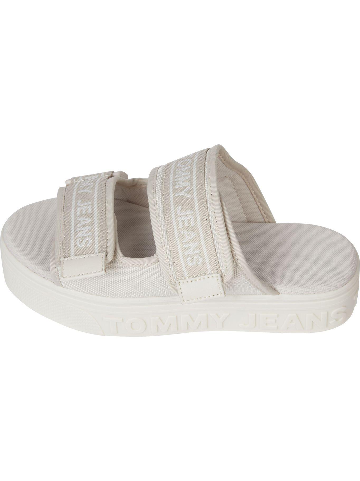 Sandalias Plataforma Con Logo Crema Tommy Jeans-0
