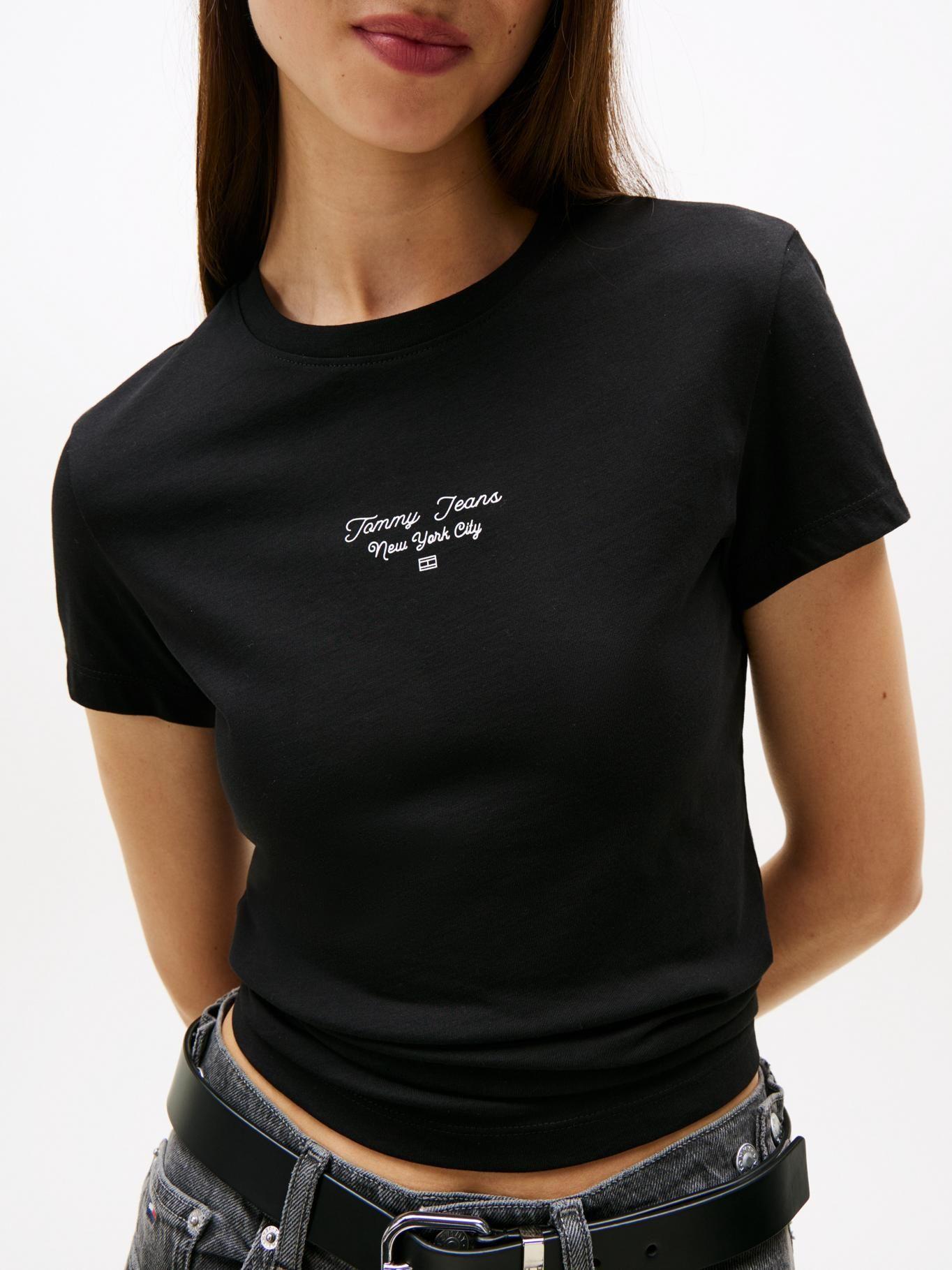 Polera Slim Fit Logo Essential Negro Tommy Jeans-3