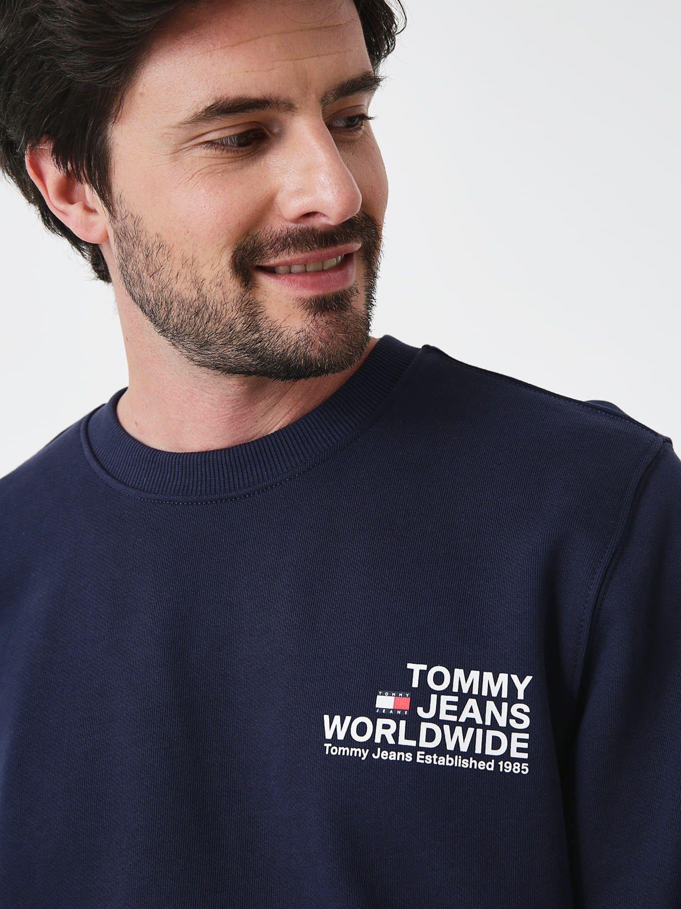 Polerón Entry Graphic Logo Azul Tommy Hilfiger-3