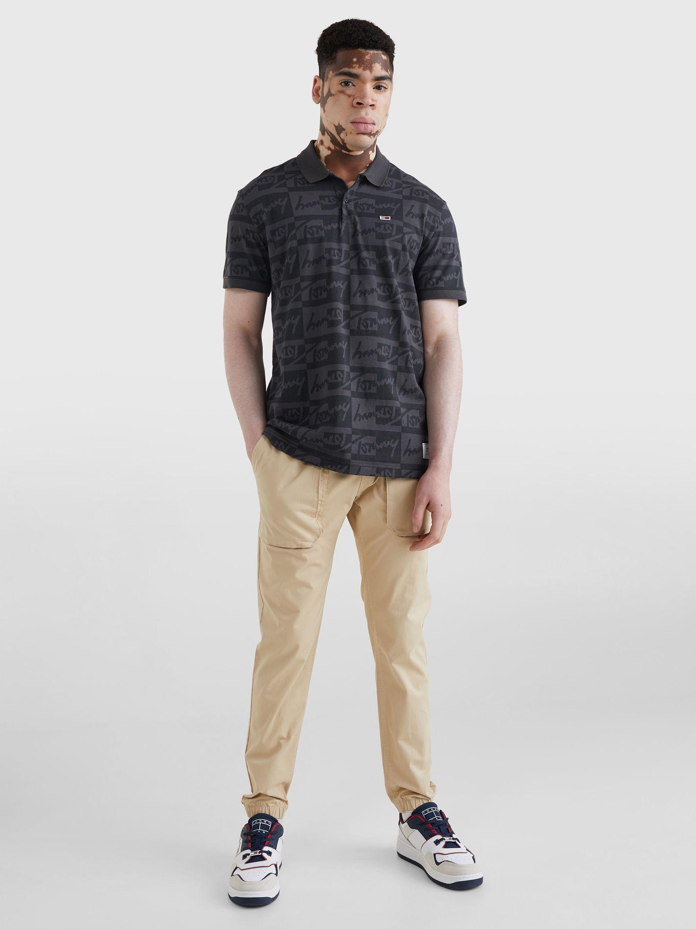 Polo Relaxed Signature Logo Negro Tommy Jeans JN2-3