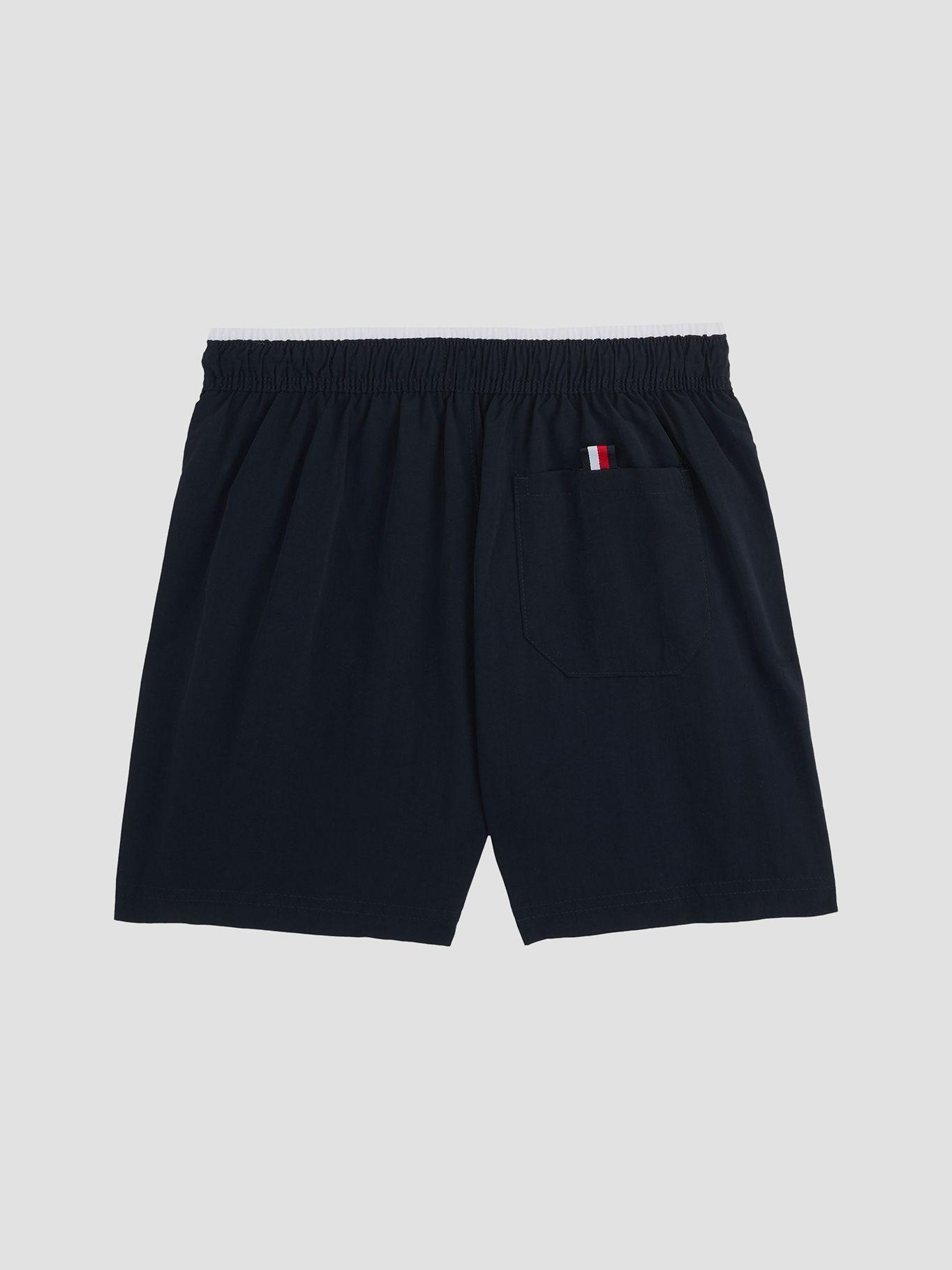 Traje De Baño Medio Largo Con Logo Azul Tommy Hilfiger-1