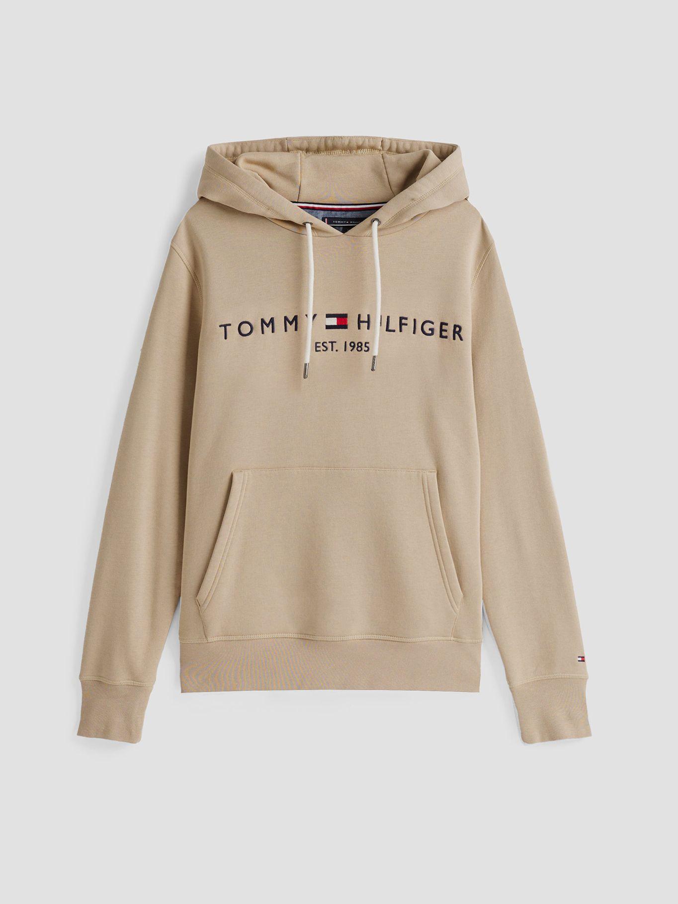 Polerón Hoodie Established _ Logo Beige Tommy Hilfiger-4