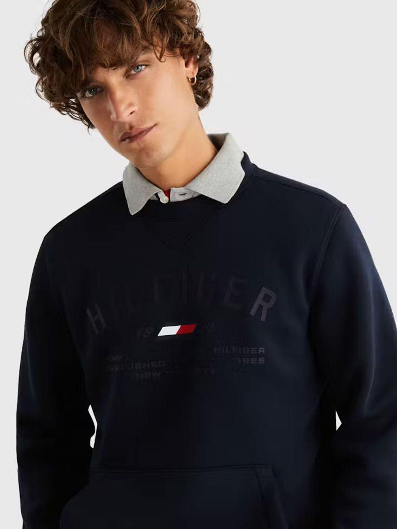 Polerón Sport Logo Grafico Azul Tommy Hilfiger-3