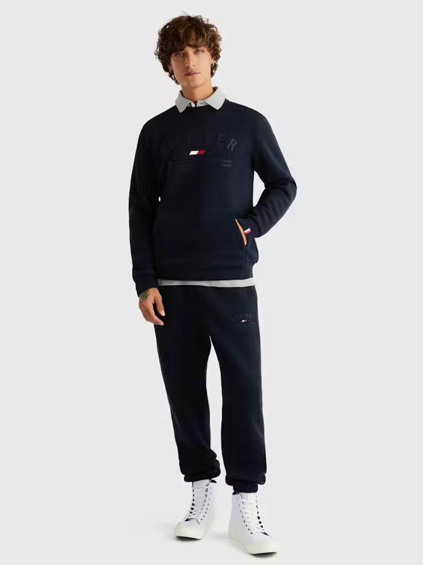 Polerón Sport Logo Grafico Azul Tommy Hilfiger-1