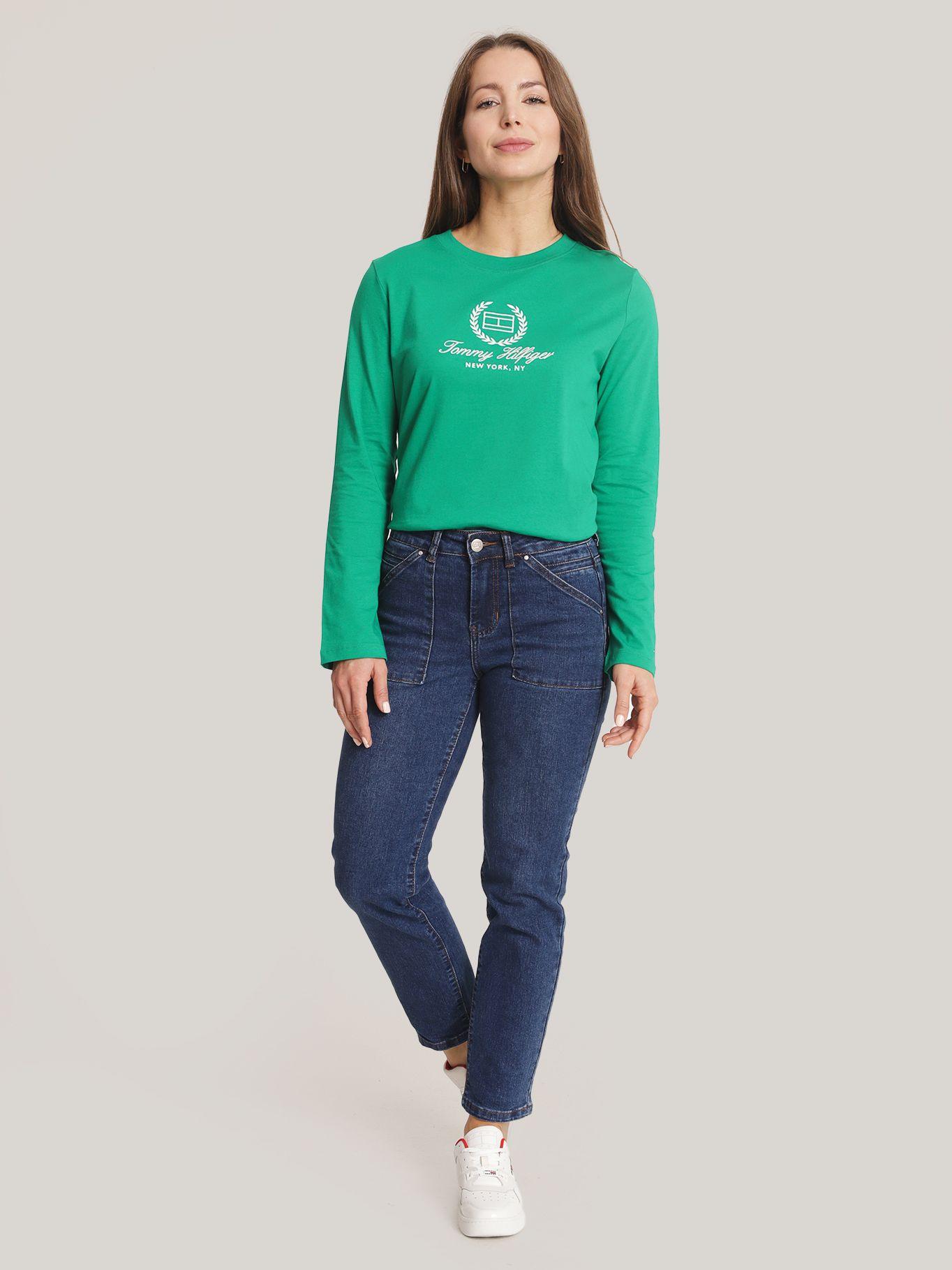 Polera Flag Logo Regular Fit Verde Tommy Hilfiger-1