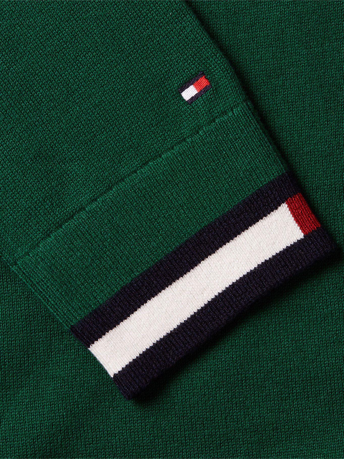 Sweater Heritage Logo Verde Tommy Hilfiger-3