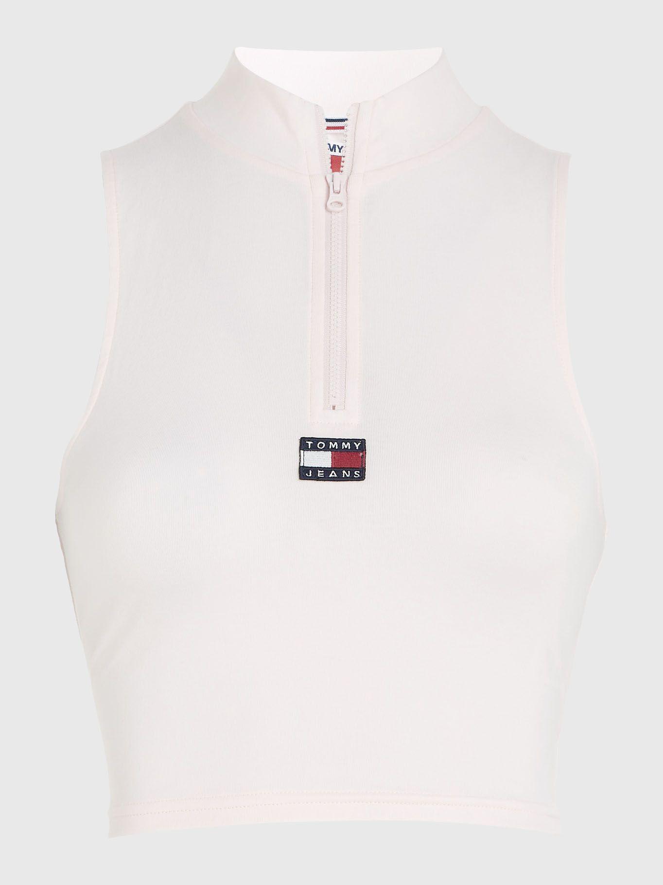 Polera Sin Mangas Cropped Rosado Tommy Jeans-4
