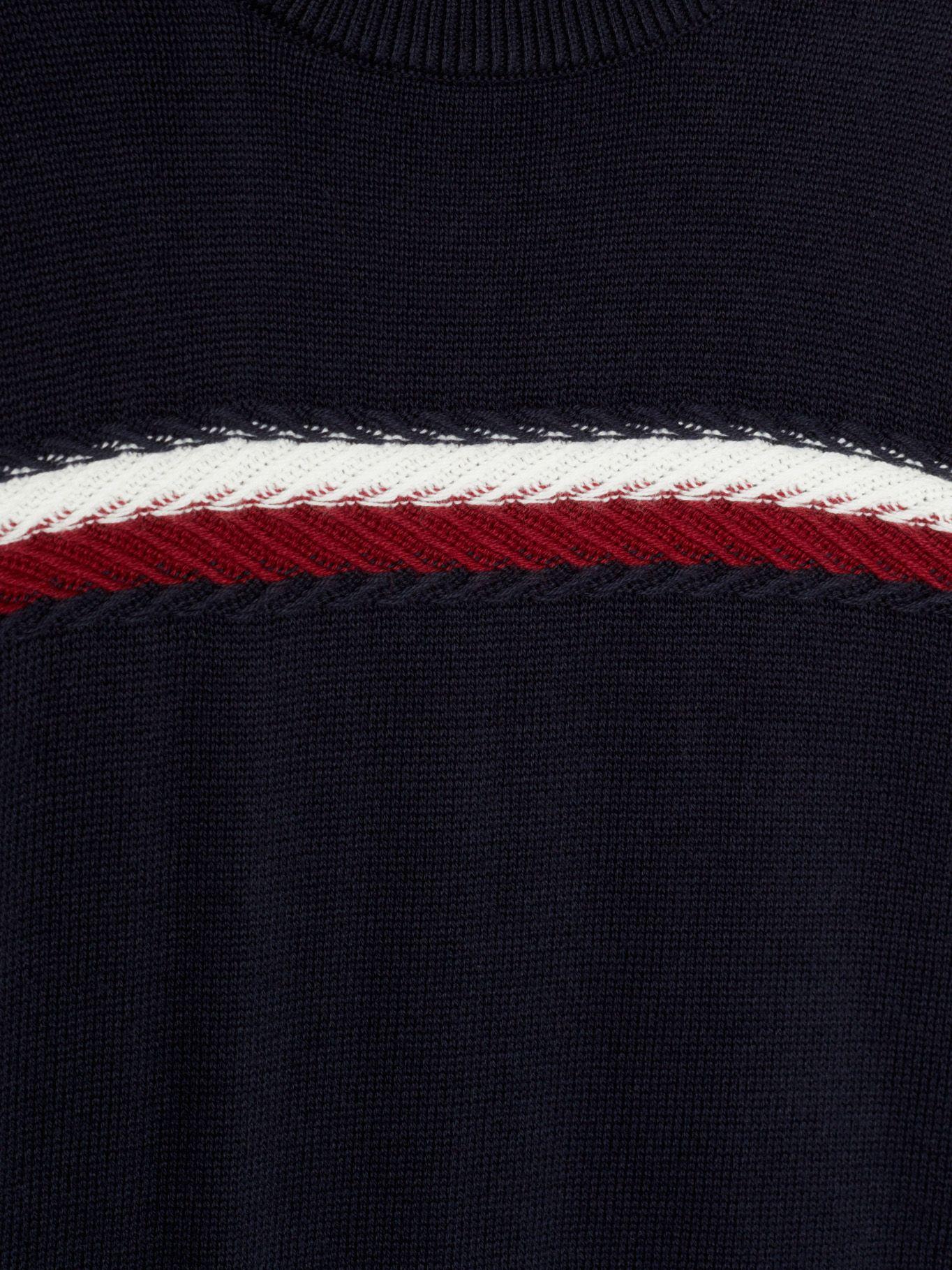 Sweater Con Diseño Global Stripe Azul Tommy Hilfiger-2