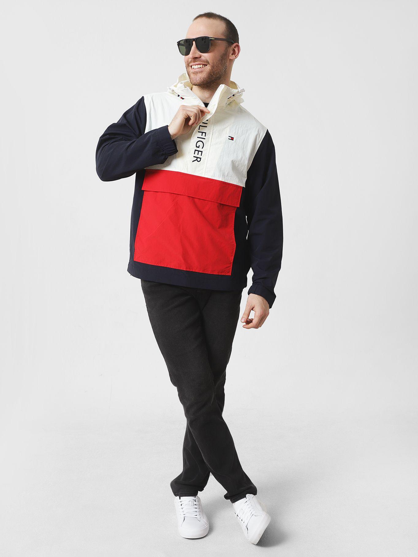 Cortaviento Solid Con Logo Rojo Tommy Hilfiger-1