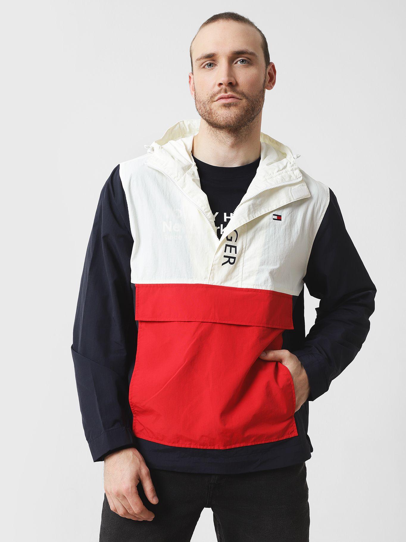 Cortaviento Solid Con Logo Rojo Tommy Hilfiger-0
