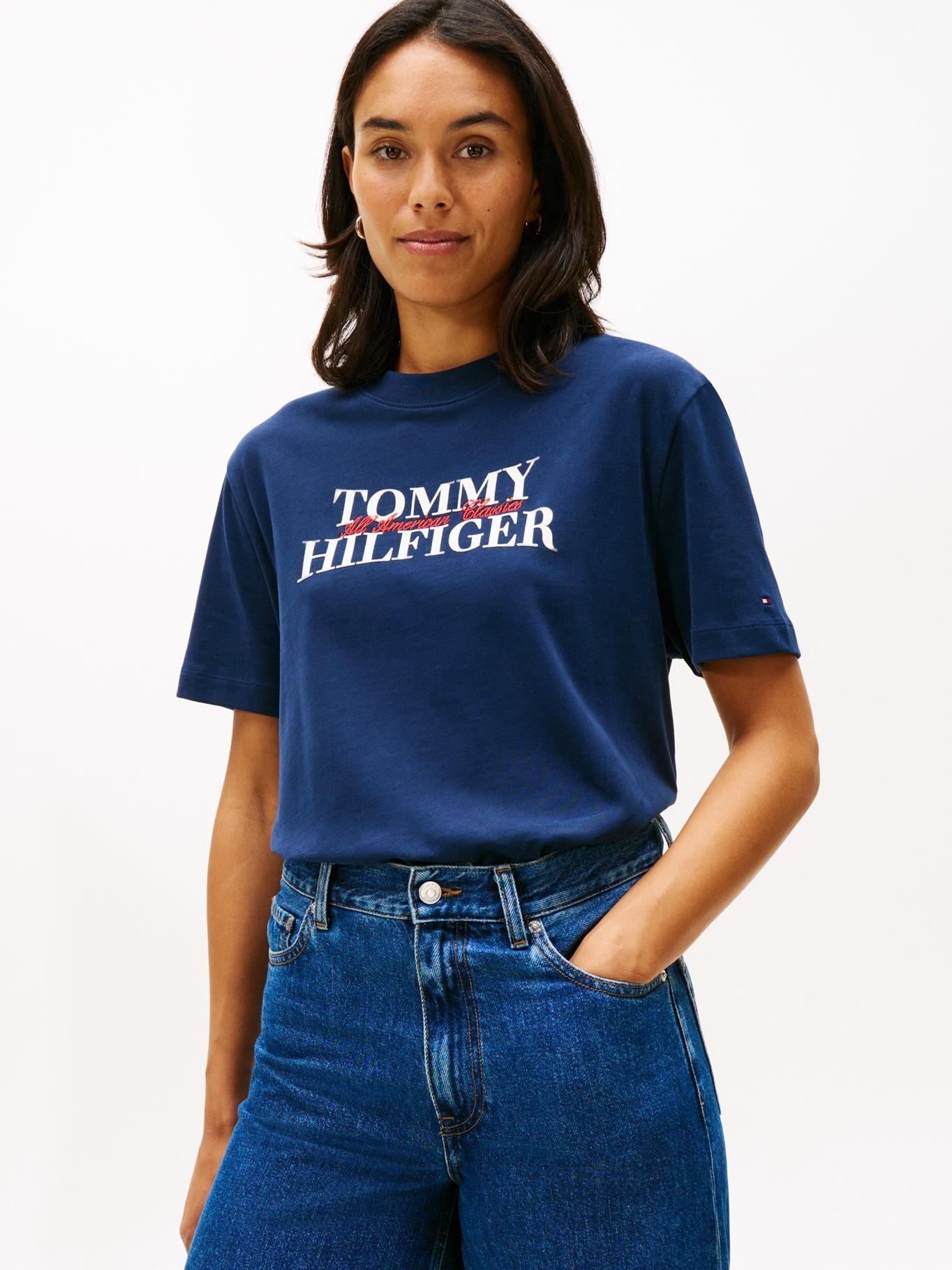 Polera Con Logo Moderno Relaxed Fit Tommy Hilfiger Azul-0