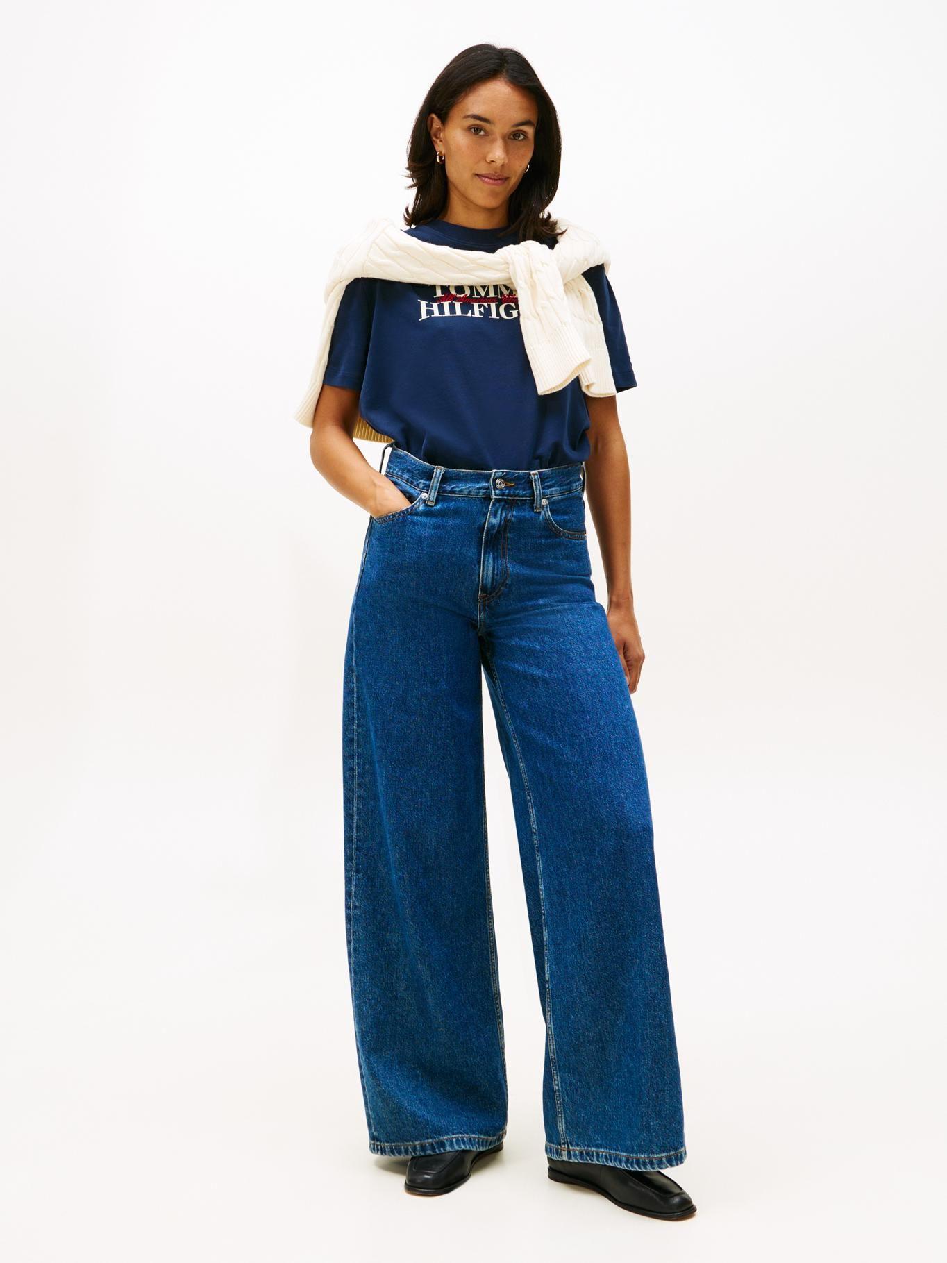 Polera Con Logo Moderno Relaxed Fit Tommy Hilfiger Azul-1