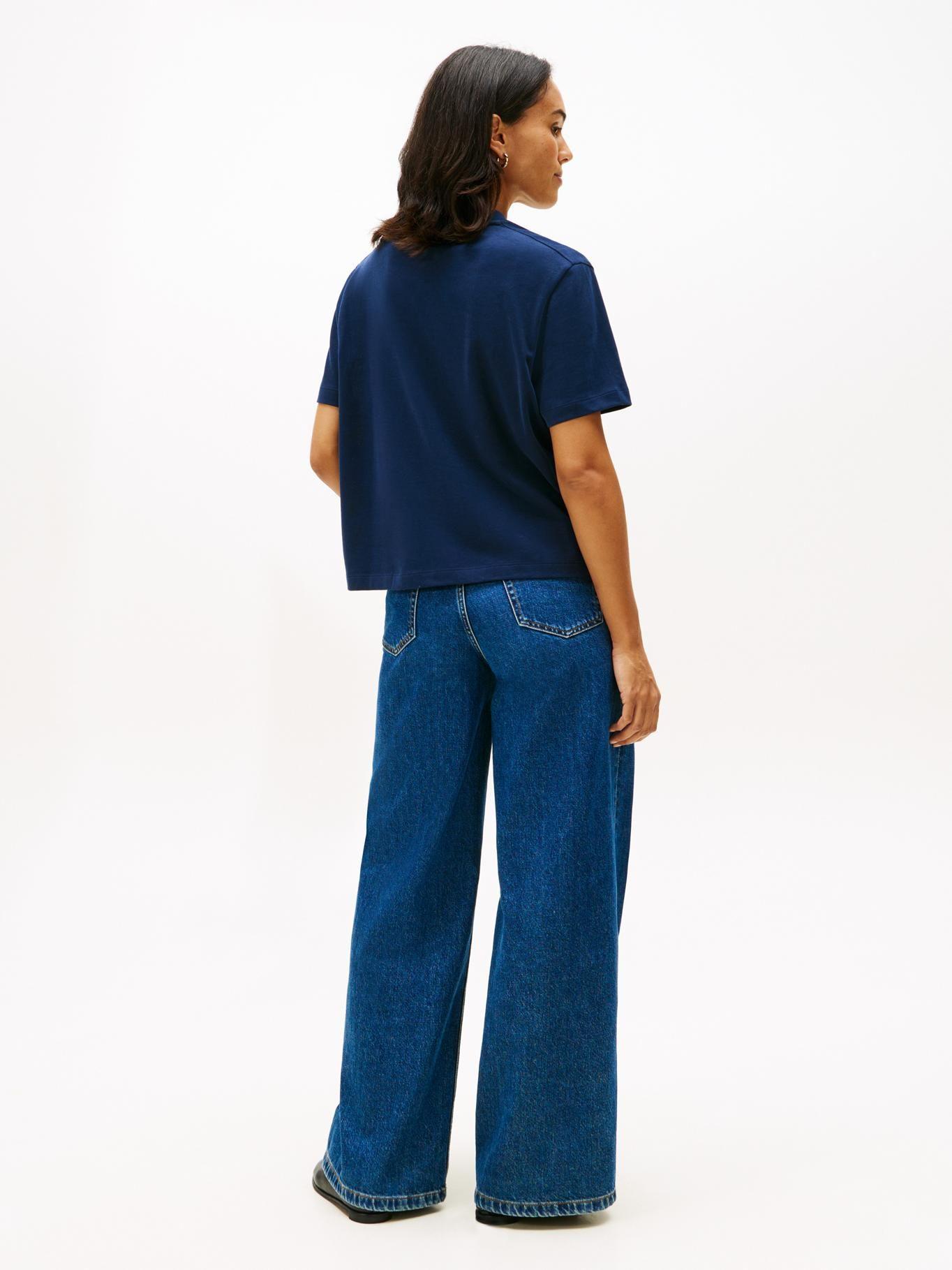 Polera Con Logo Moderno Relaxed Fit Tommy Hilfiger Azul-2