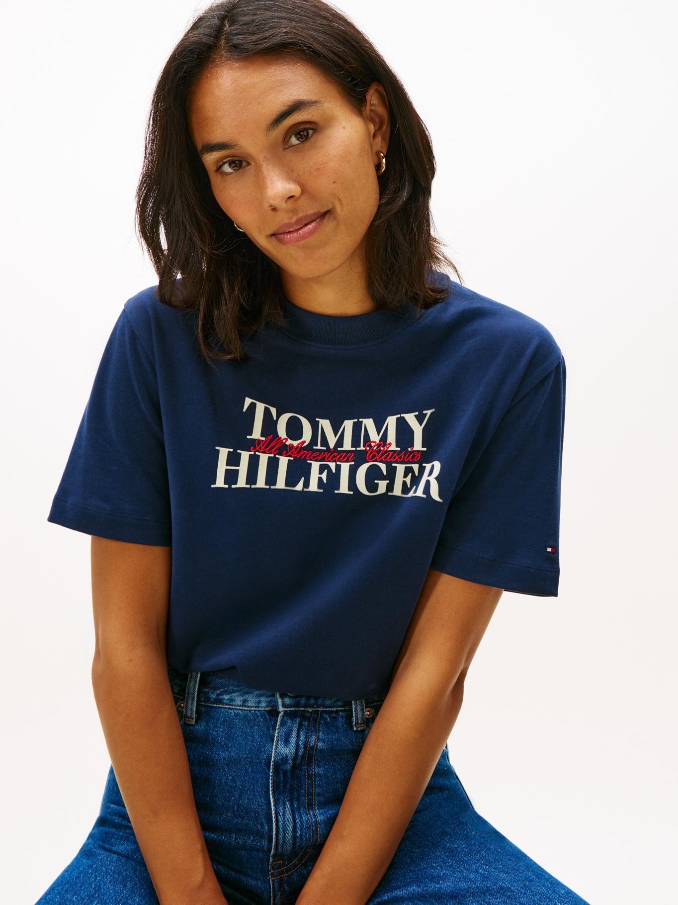 Polera Con Logo Moderno Relaxed Fit Tommy Hilfiger Azul-3