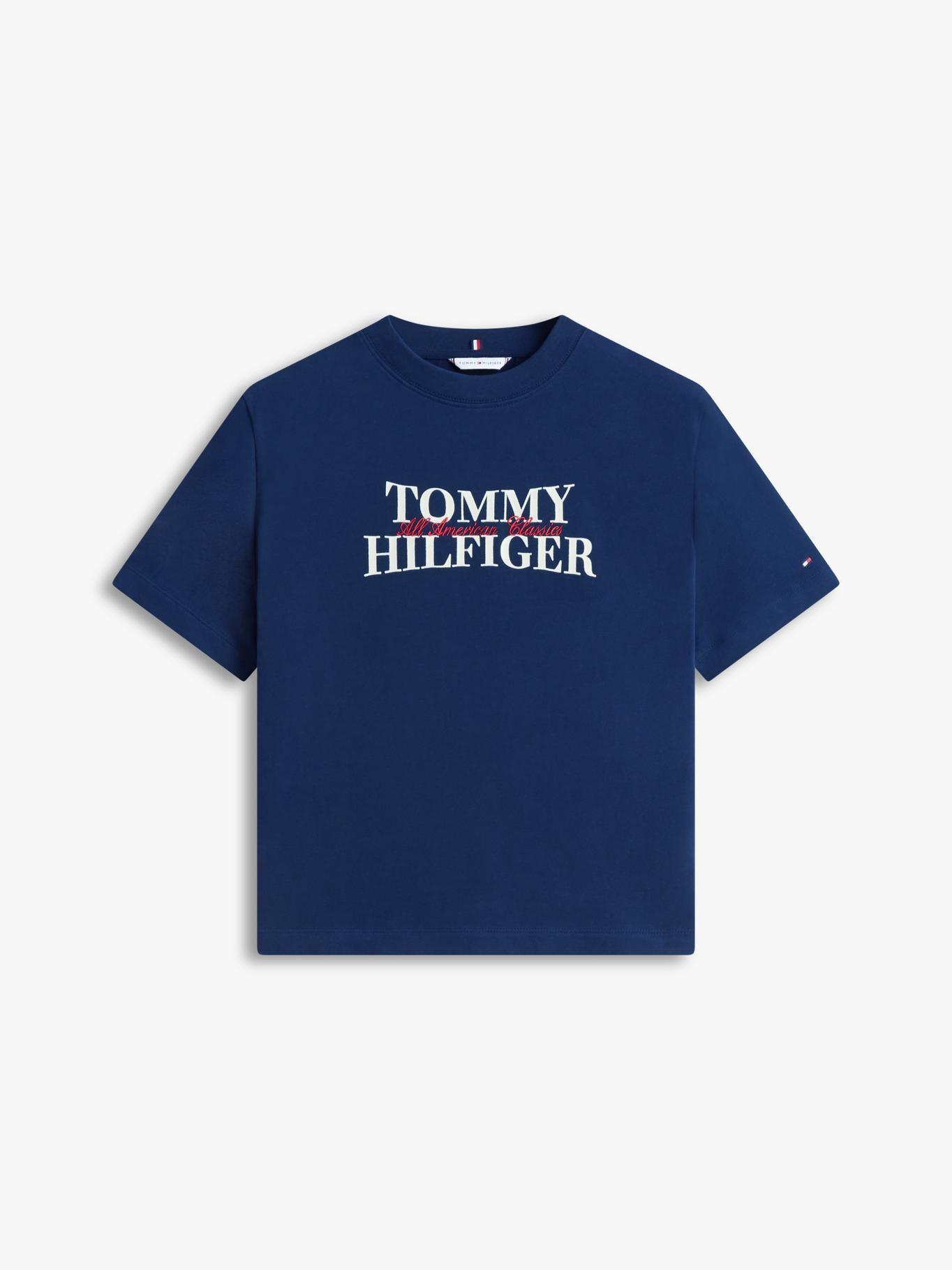 Polera Con Logo Moderno Relaxed Fit Tommy Hilfiger Azul-4