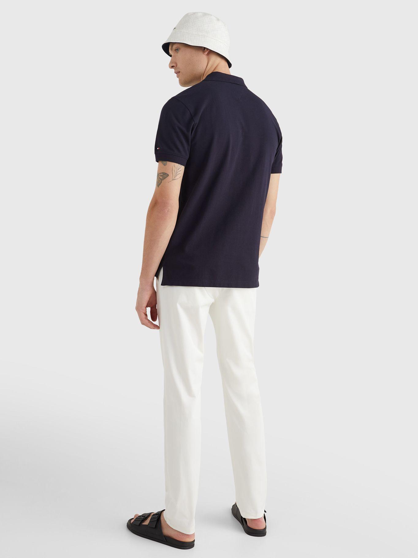 Polo Signature Logo Regular Fit Azul Tommy Hilfiger-1