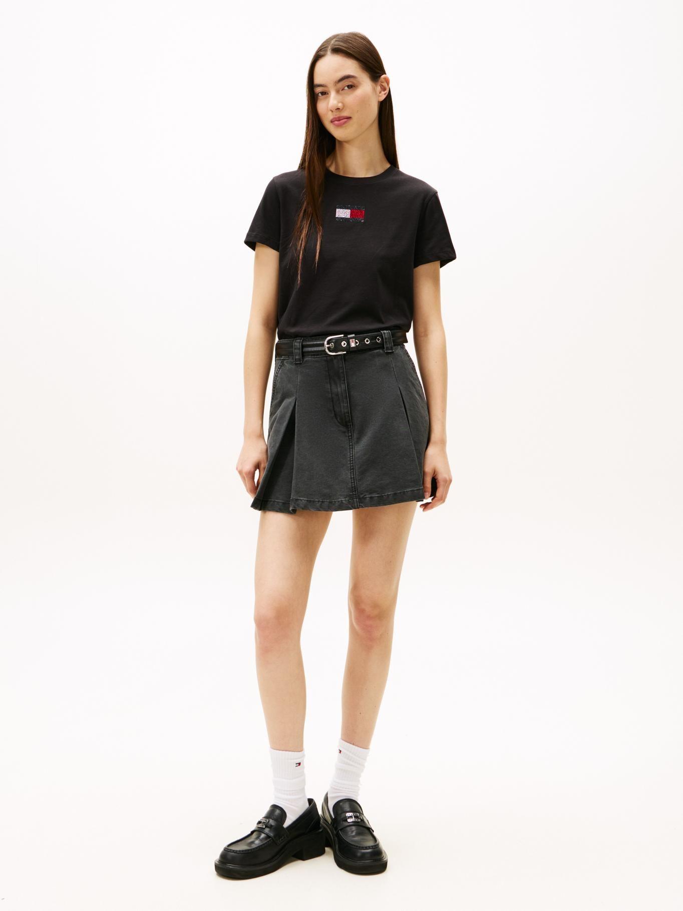 Polera  Con Logo Refular Fit Negro Tommy Jeans-1