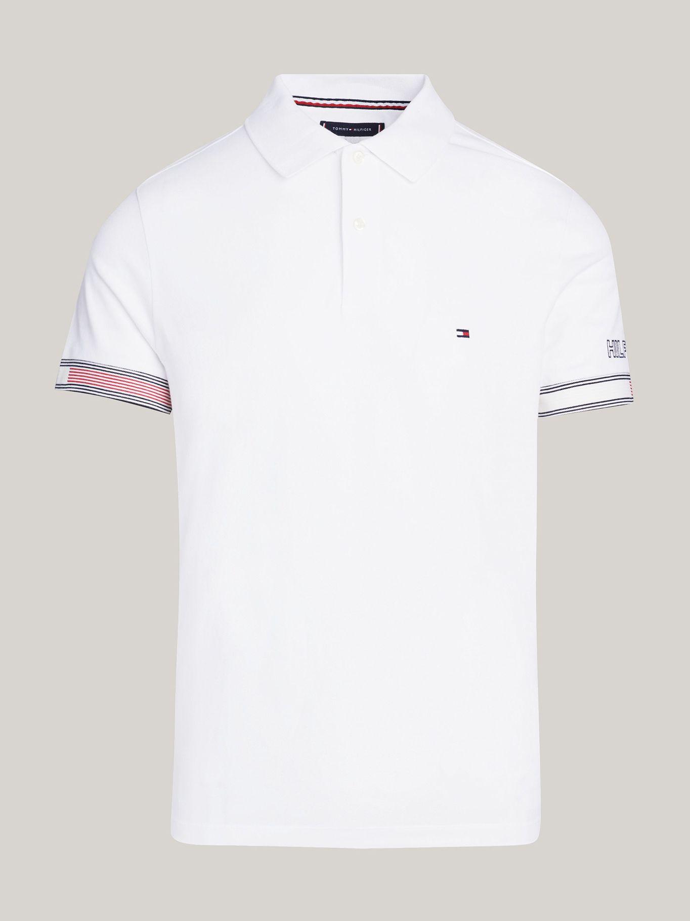 Polo Flag Con Ribetes Slim Fit Blanco Tommy Hilfiger-4