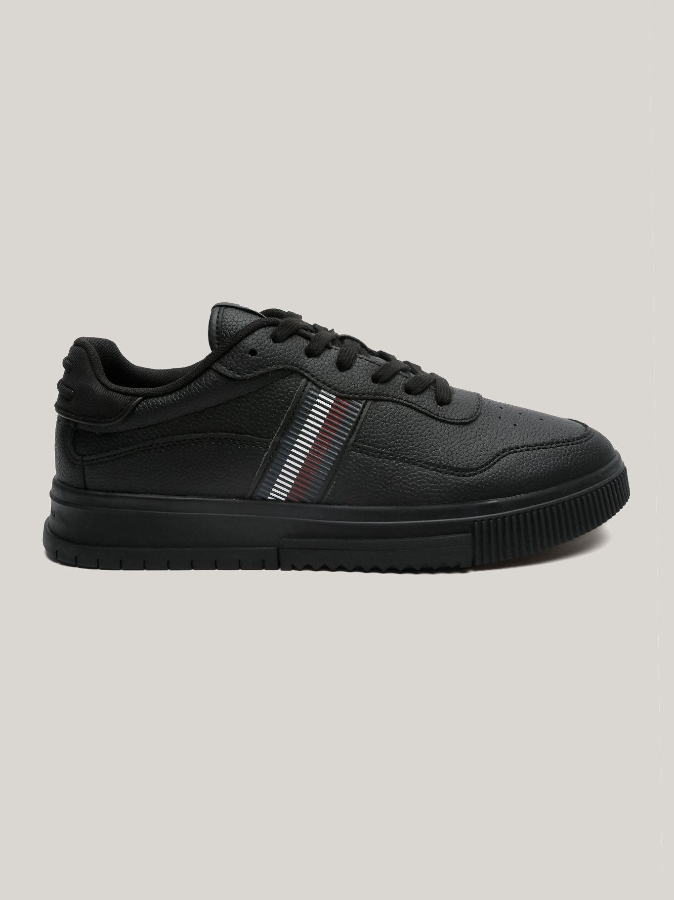 Zapatillas Supercup Strip Cuero Negro Tommy Hilfiger-4