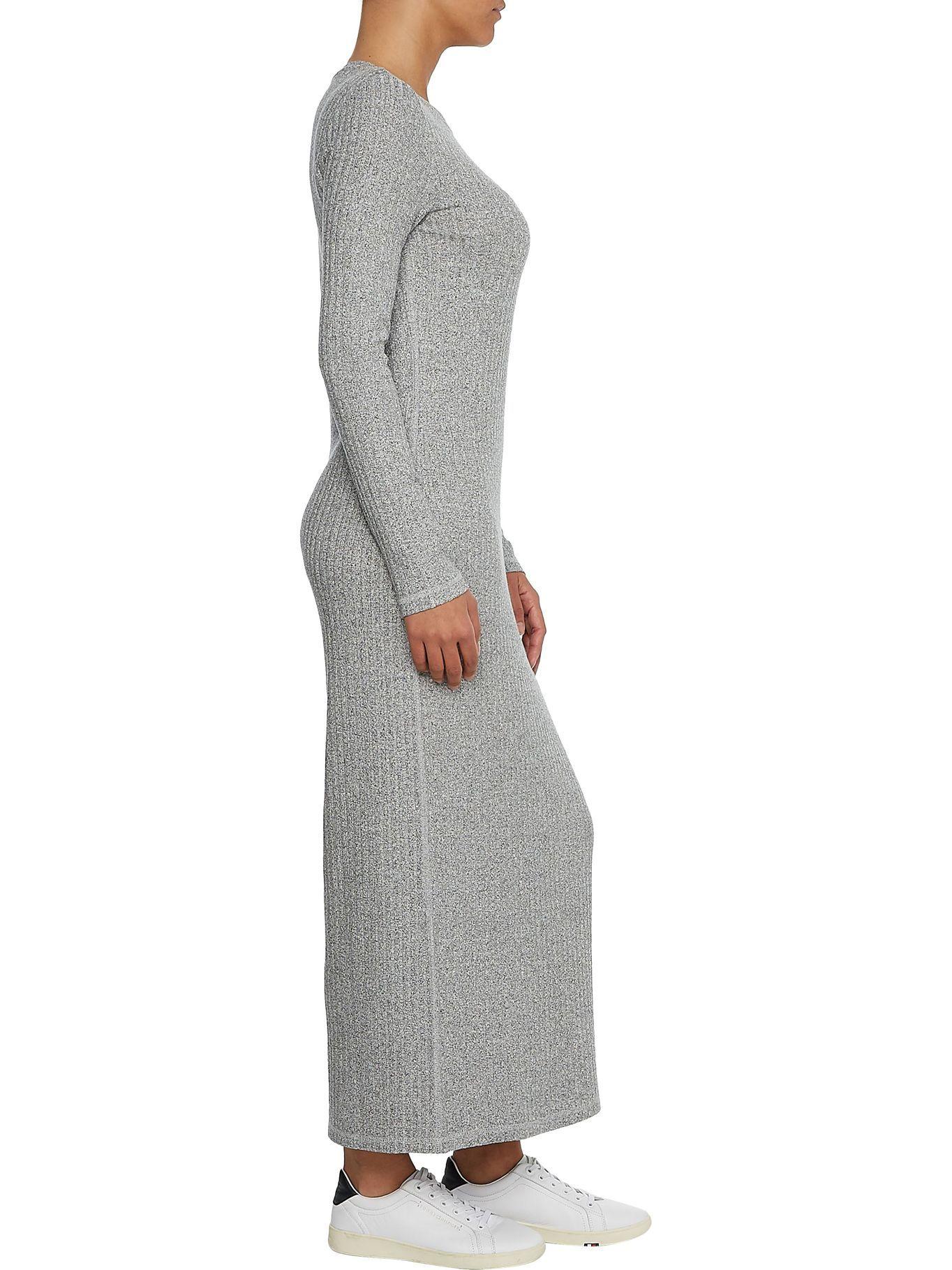 Vestido Midi Slim Gris Tommy Hilfiger F2-2