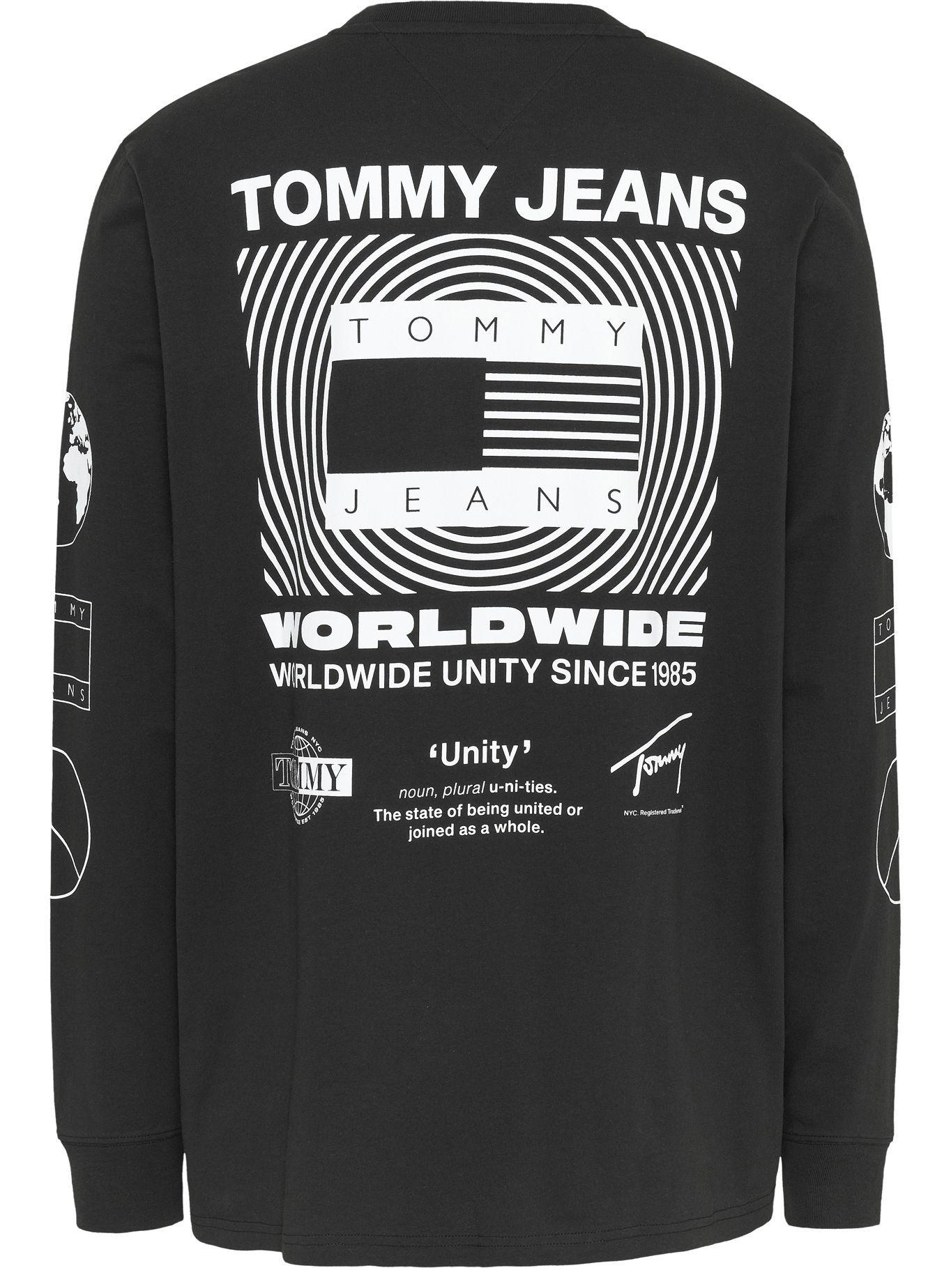 Polera Plus Unitee Flag Negro Tommy Jeans F2-1
