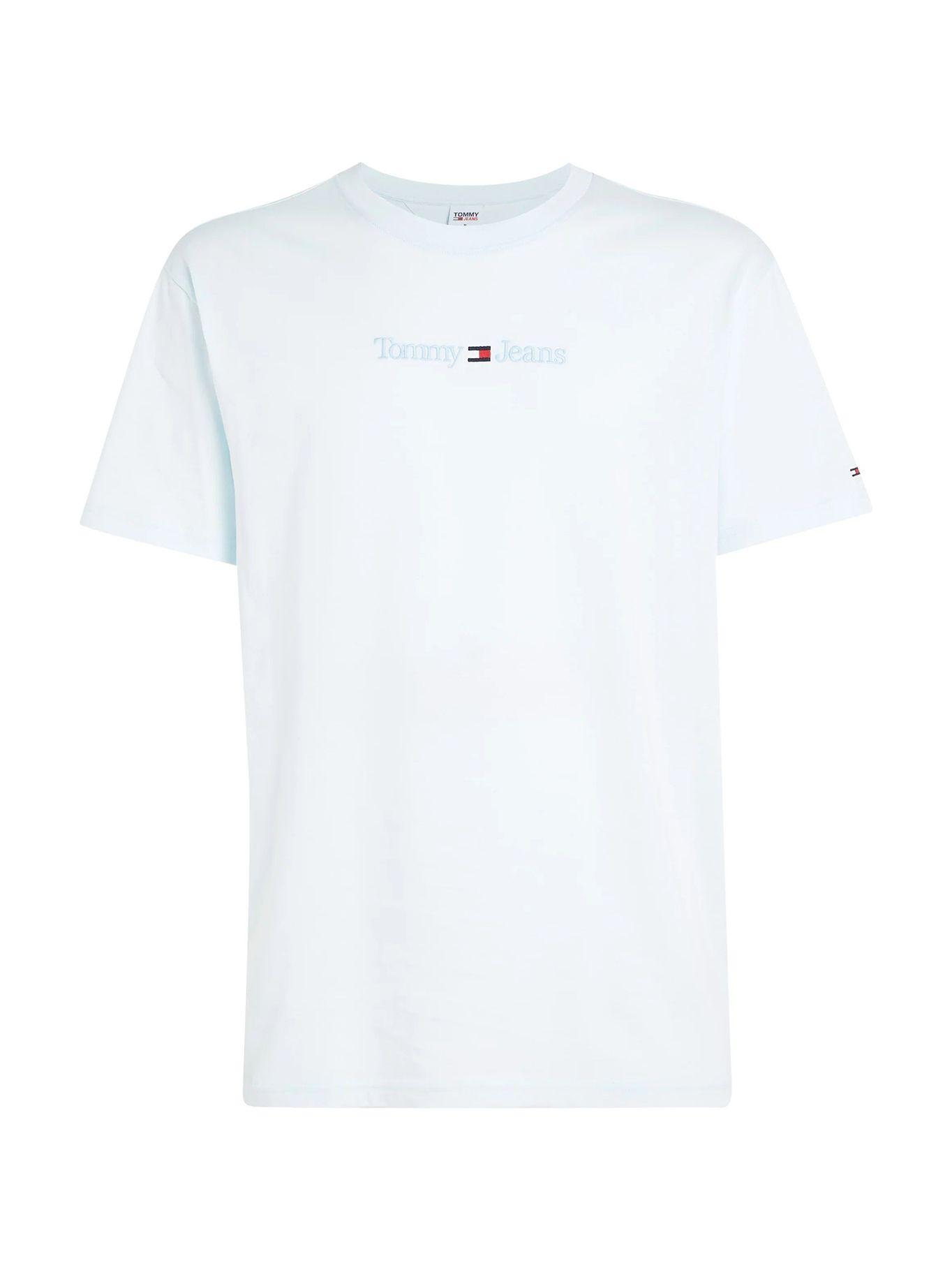 Polera Regular Small Logo Celeste Tommy Jeans-4