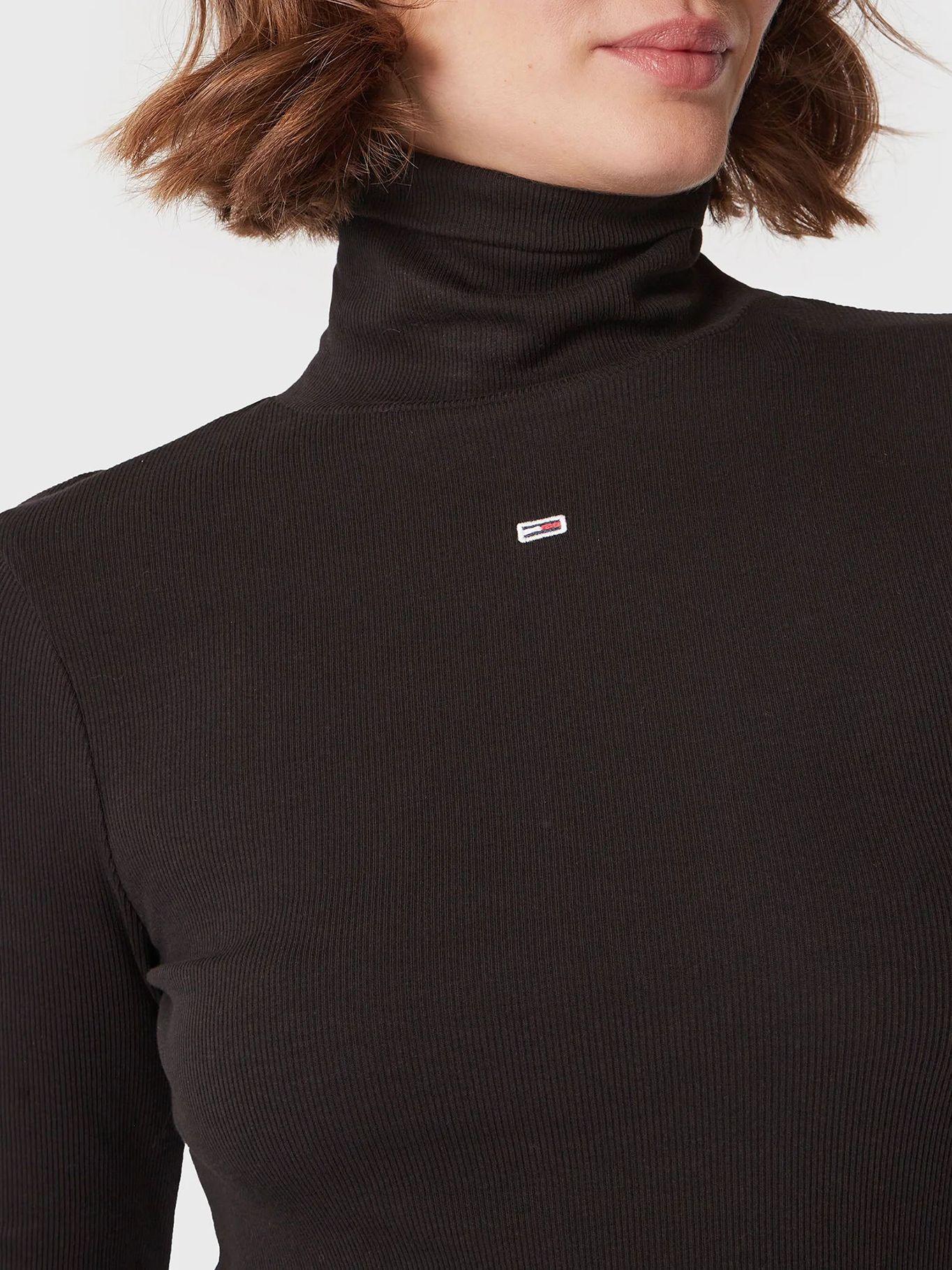 Polera Essential Con Cuello Alto Negro Tommy Jeans-3