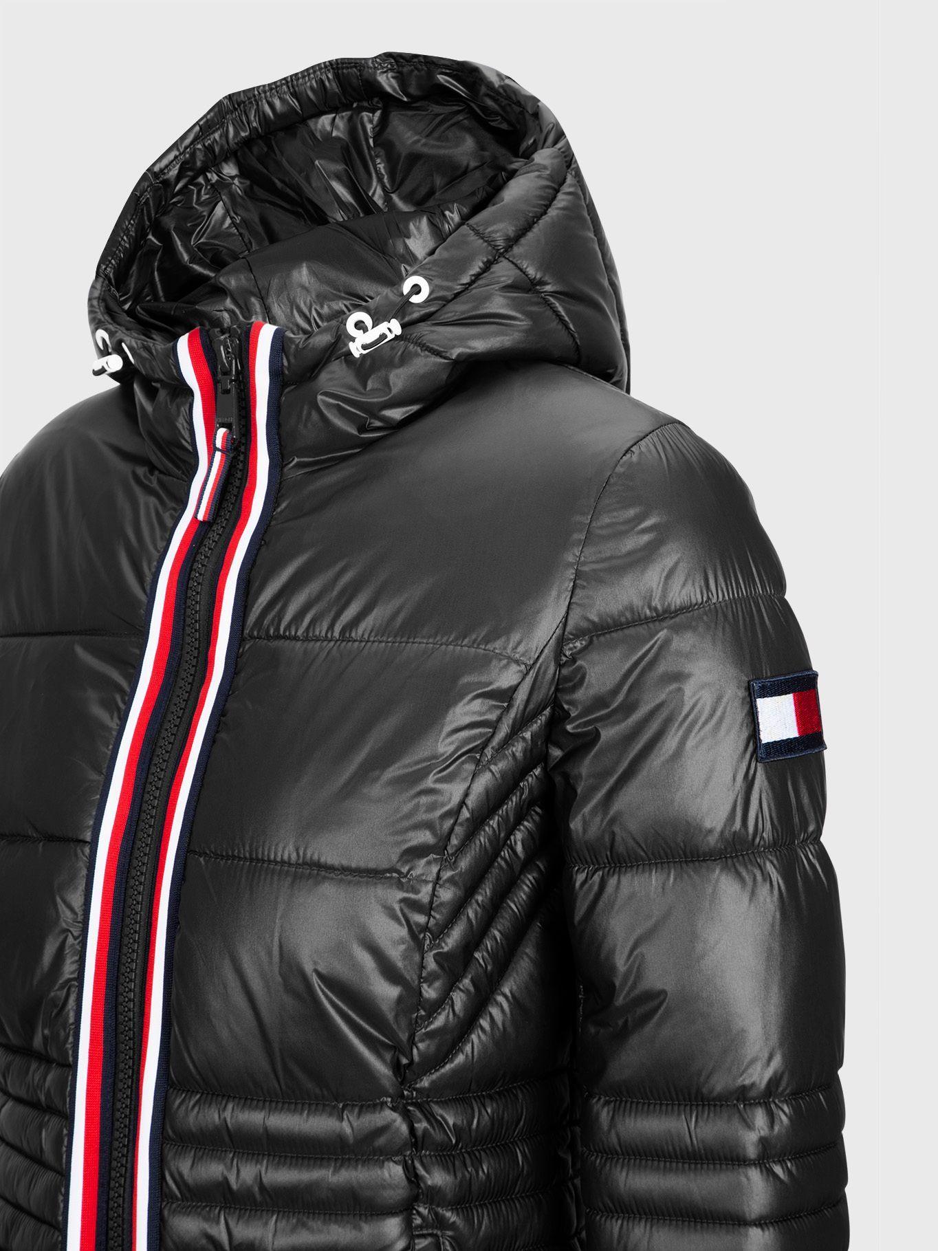 Chaqueta Acolchada Con Gorro Negro Tommy Hilfiger-2