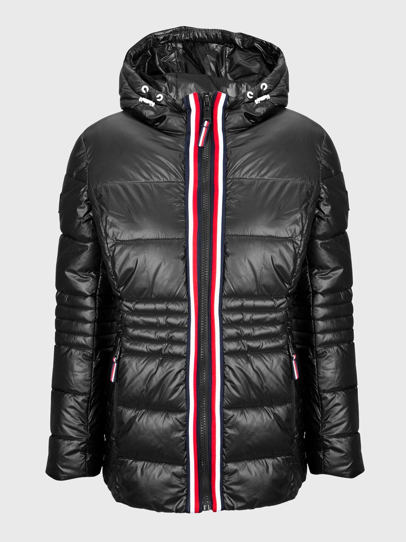 Chaqueta Acolchada Con Gorro Negro Tommy Hilfiger-0