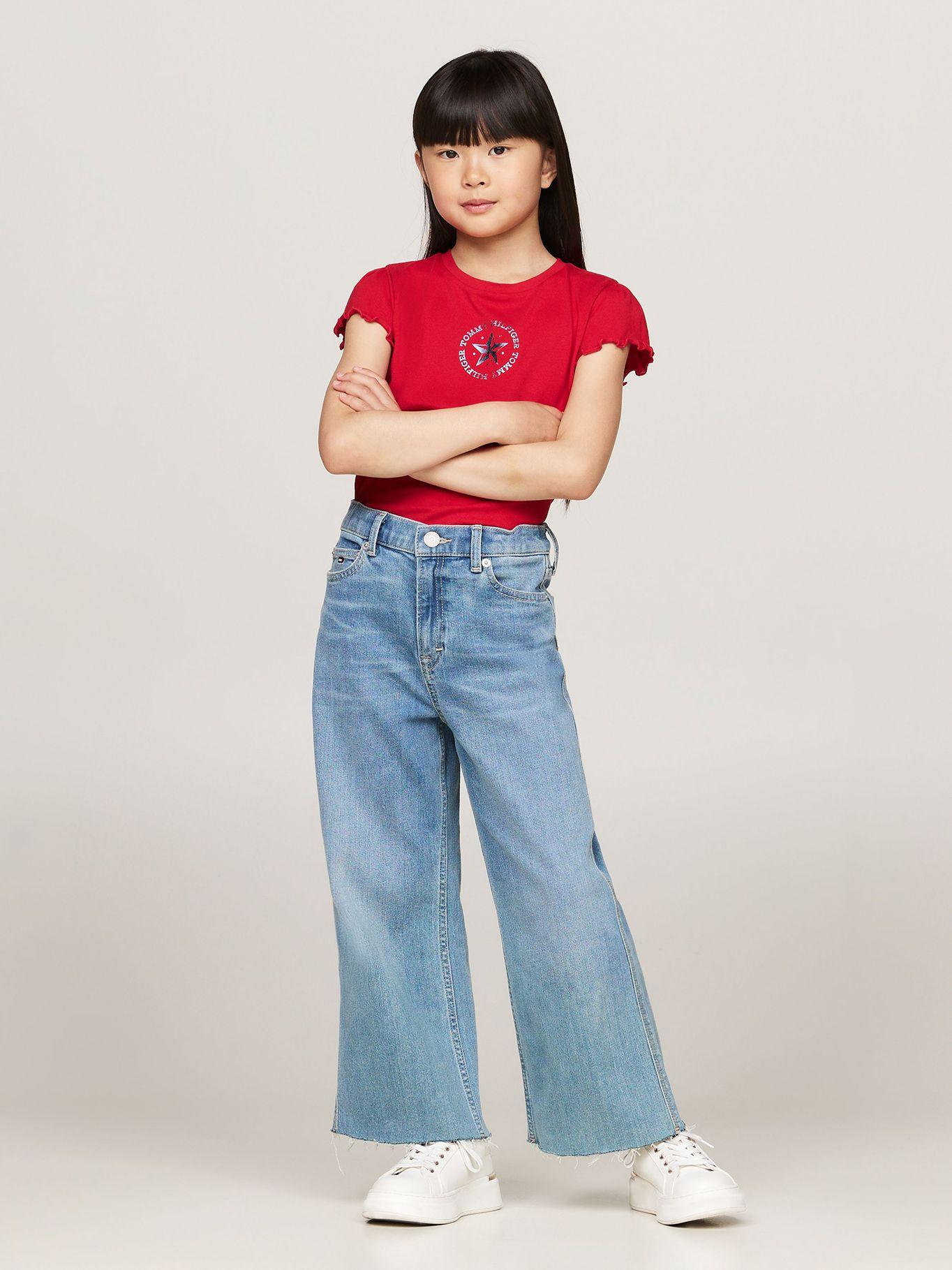 Polera De Niña Con Logo Metálico Rojo Tommy Hilfiger-1