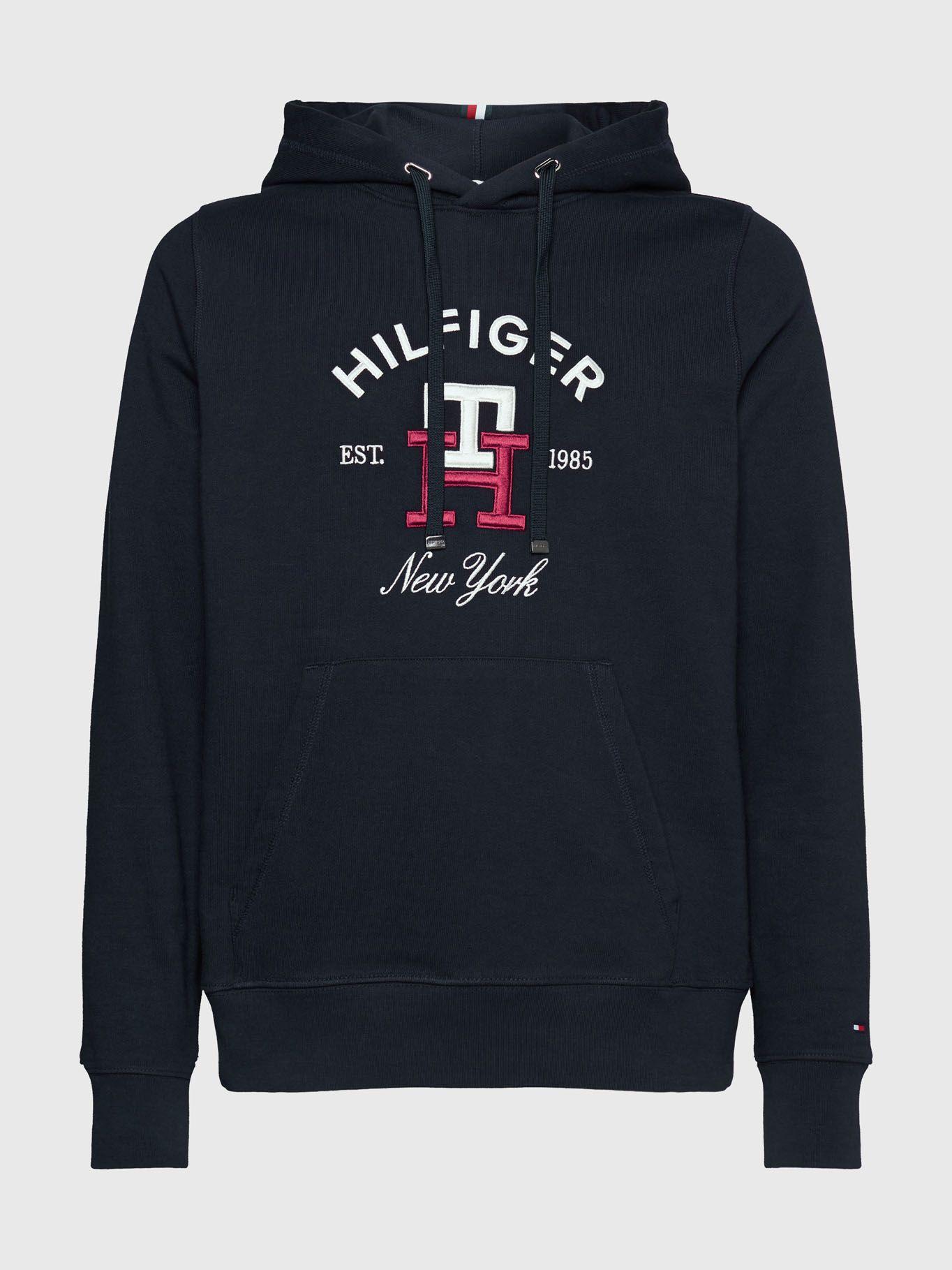 Polerón Hoodie Con Monogram Azul Tommy Hilfiger-4