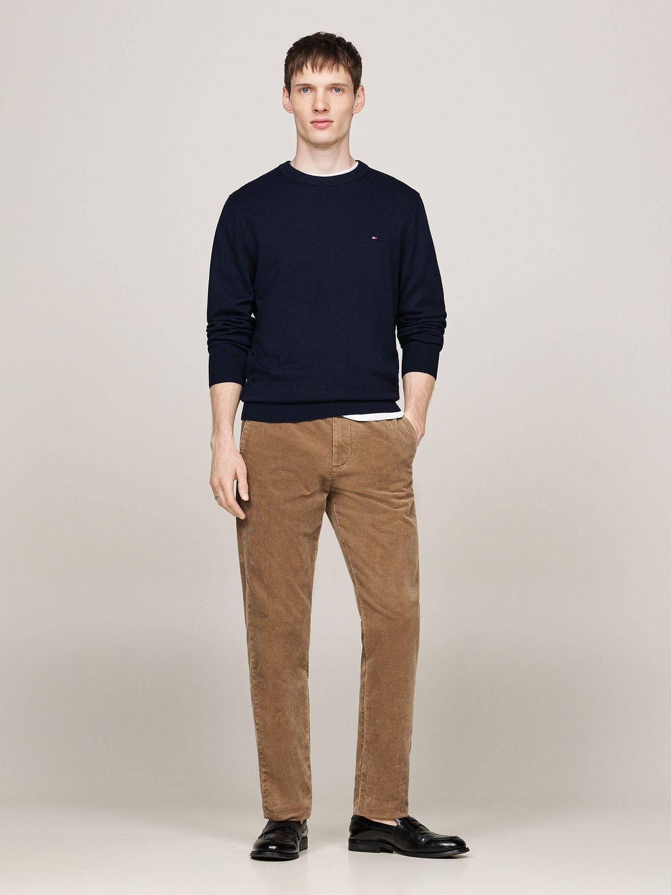 Sweater Pima Con Cachemira Con Logo Azul Tommy Hilfiger-1