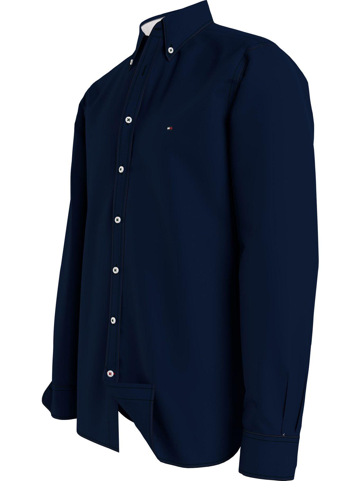 Camisa Classic Flex Poplin Azul Tommy Hilfiger-2