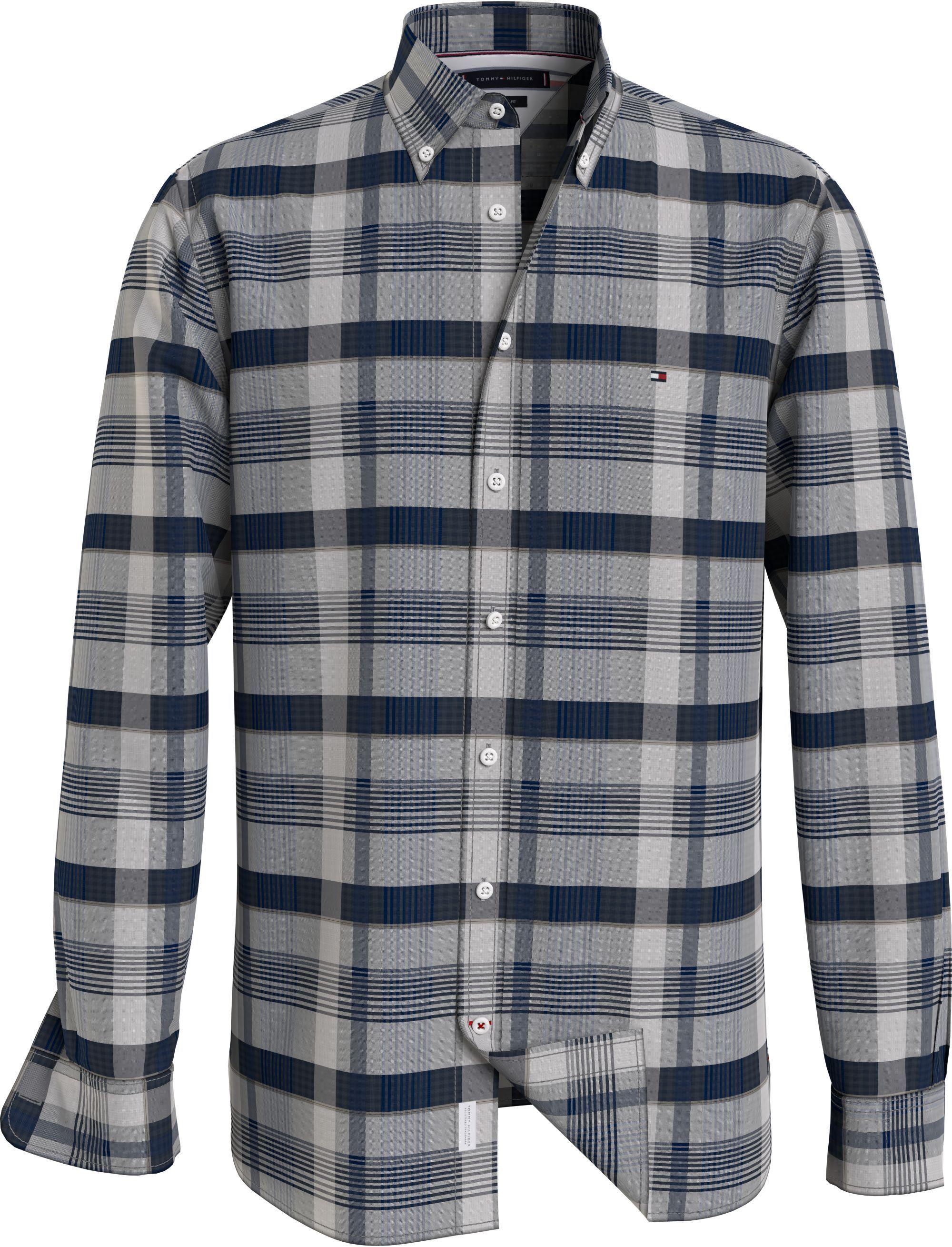 Camisa A Cuadros Vichy Regular Fit Gris Tommy Hilfiger-0