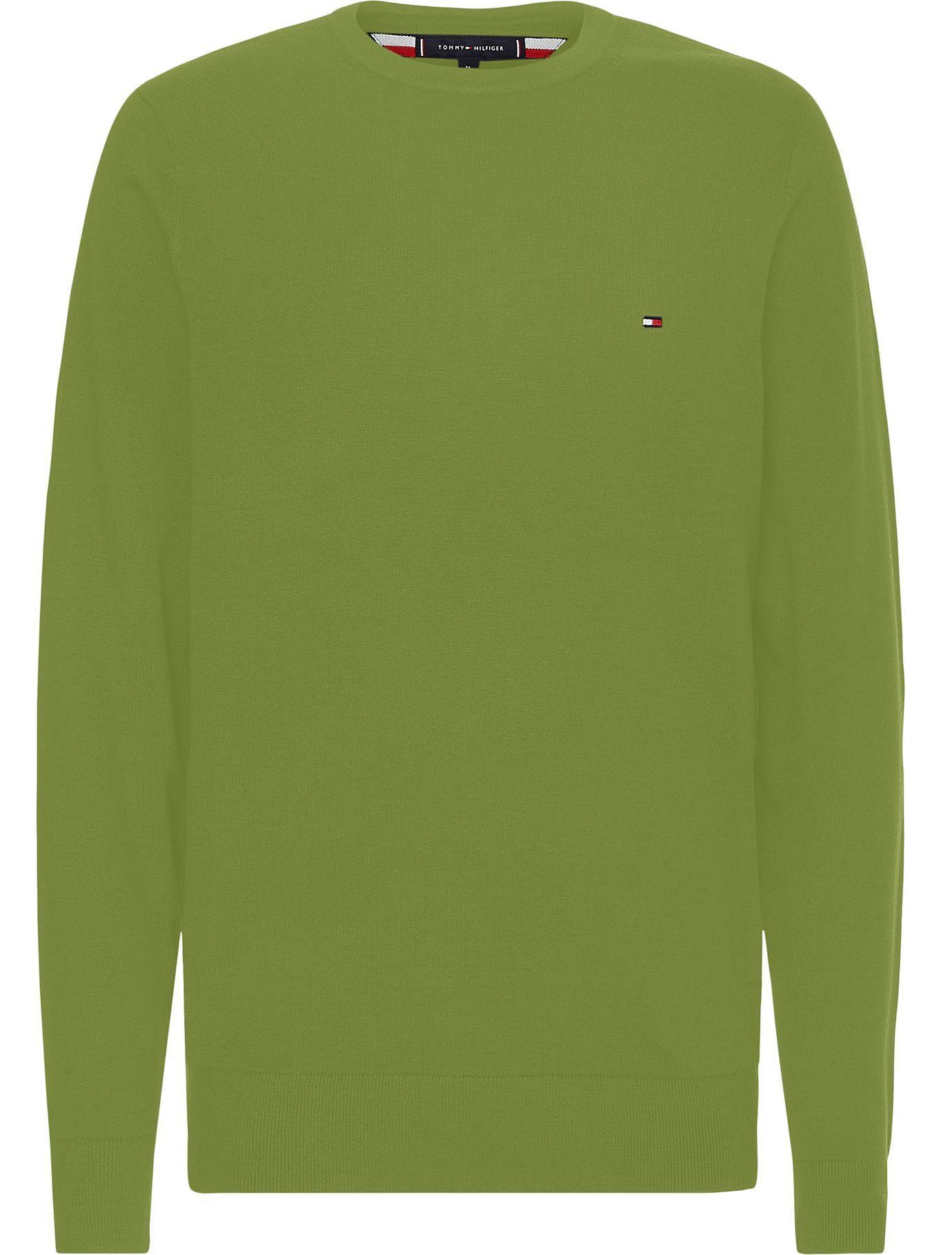 Sweater Básico Signature C-Neck Verde Tommy Hilfiger-1