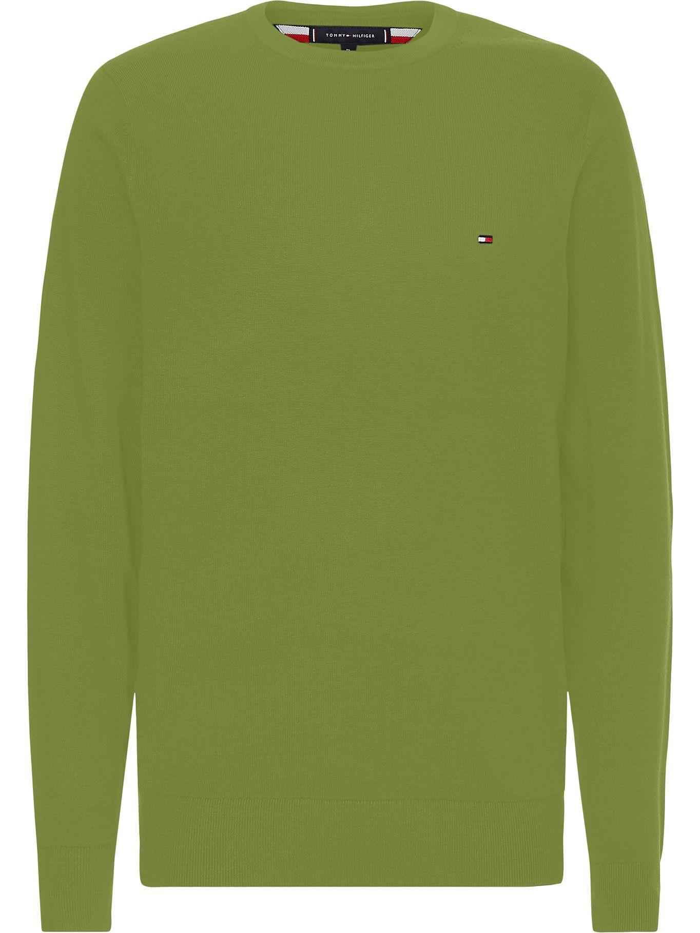 Sweater Básico Signature C-Neck Verde Tommy Hilfiger-0